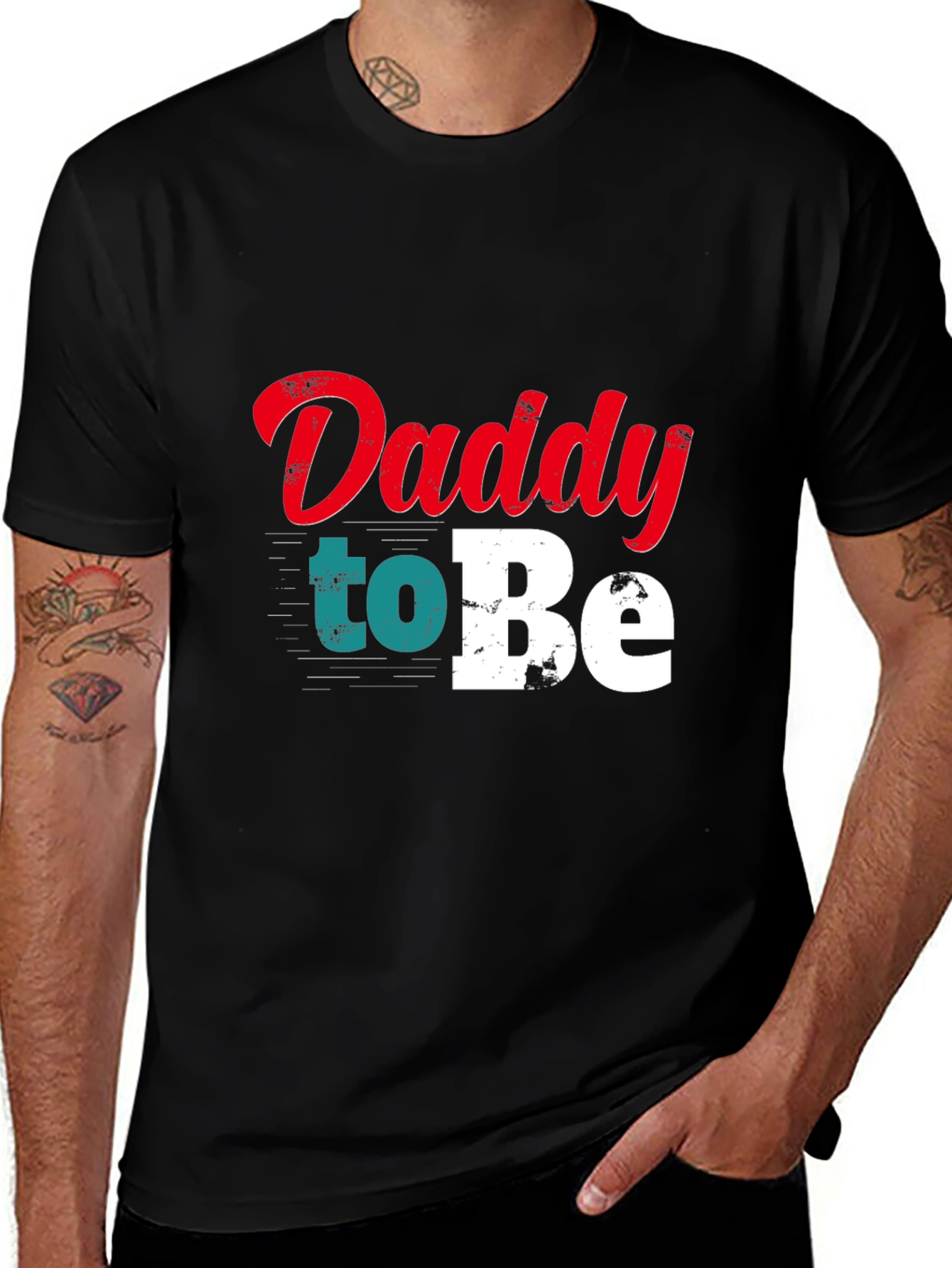 Daddy To Be Graphic Tee - Black T-Shirt