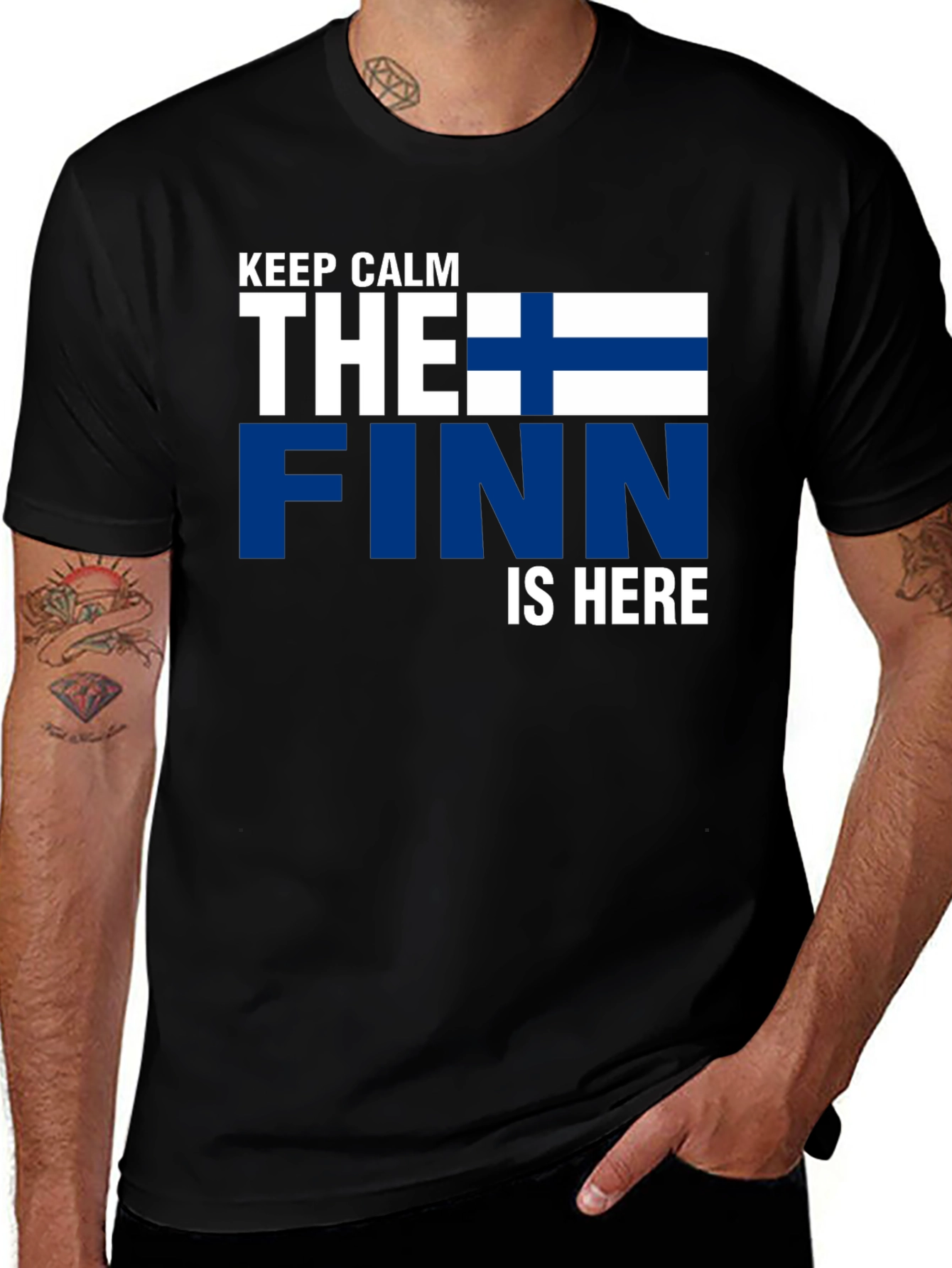 Keep Calm the Finn is Here T-Shirt - Finnish Pride Tee