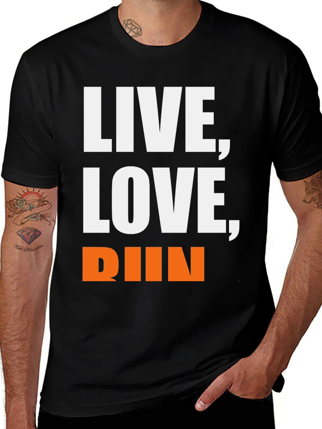 Variant 12 of Live, Love, Run Graphic T-Shirt