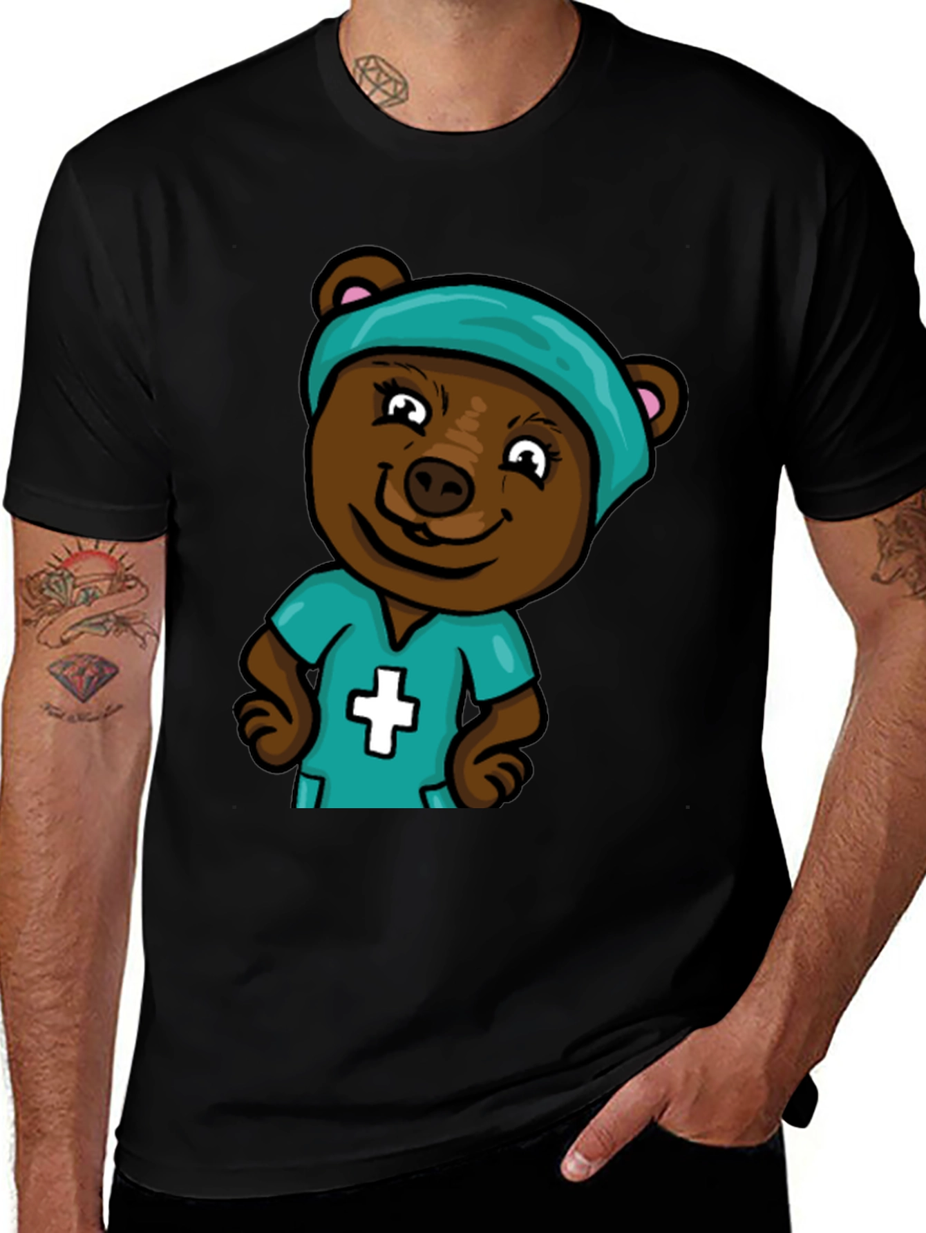 Variant 23 of Nurse Bear Graphic T-Shirt