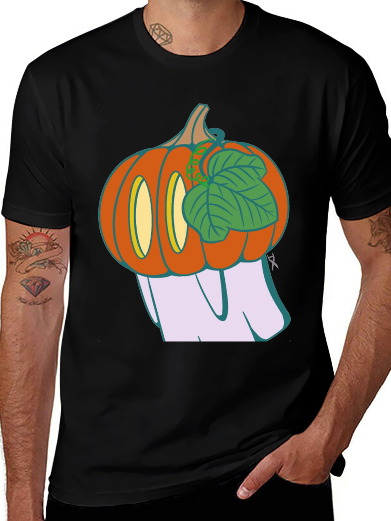 Spooky Pumpkin Ghost T-Shirt