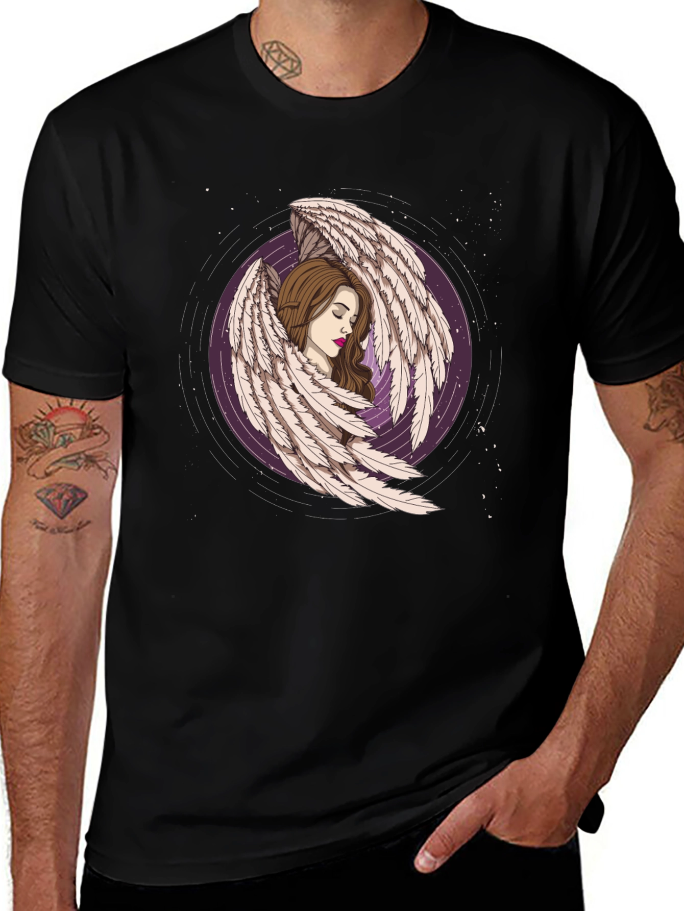 Variant 24 of Angel Wing Graphic Tee - Unique Design