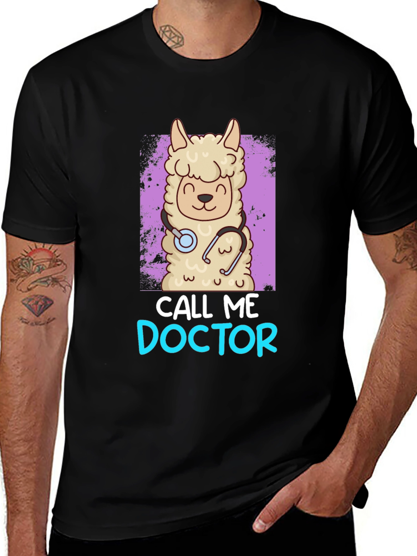 Variant 14 of Llama Doctor Graphic Tee - Funny Animal Lover Shirt