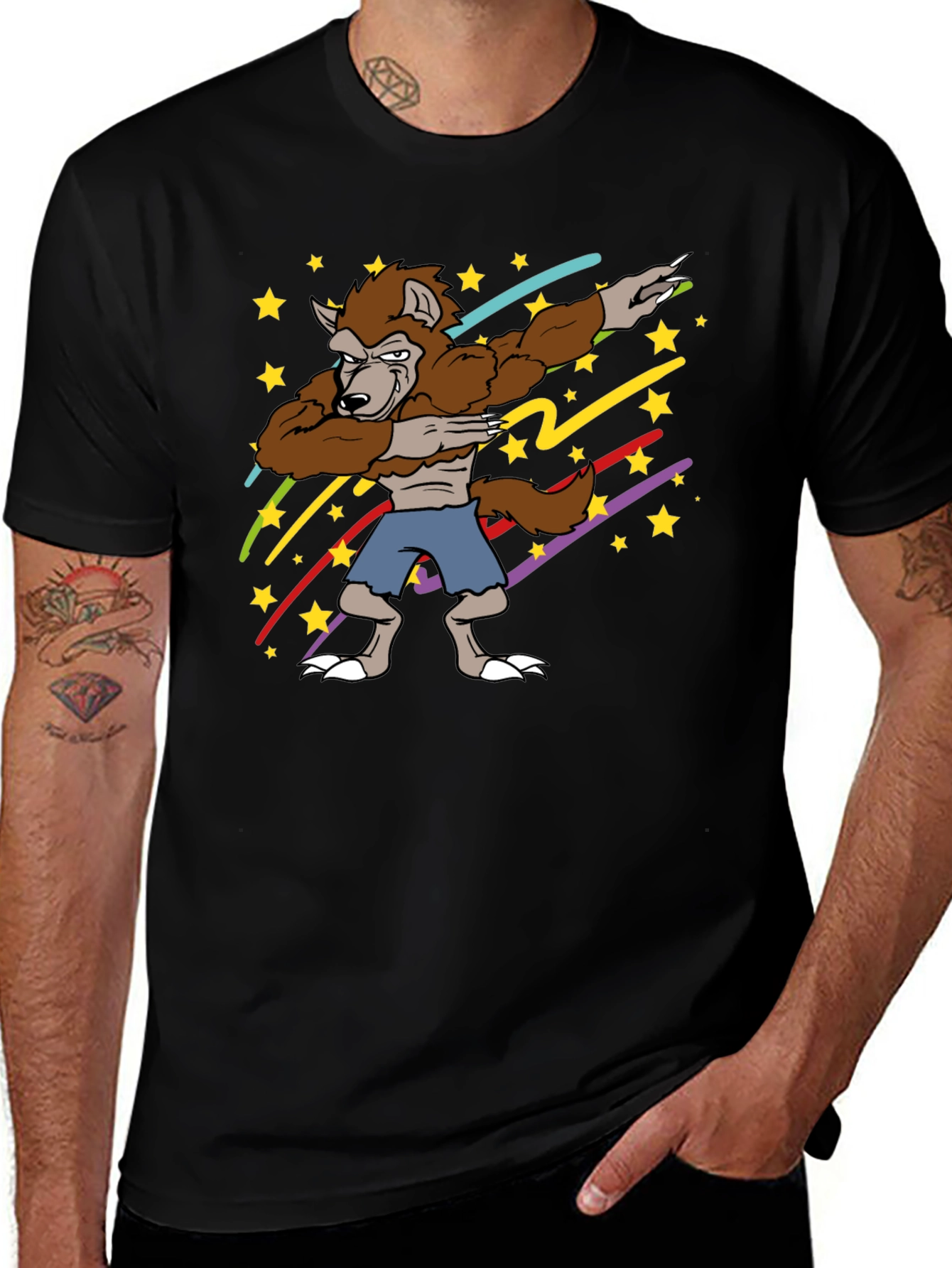 Variant 28 of Dabbing Werewolf Tee - Funny Graphic T-Shirt