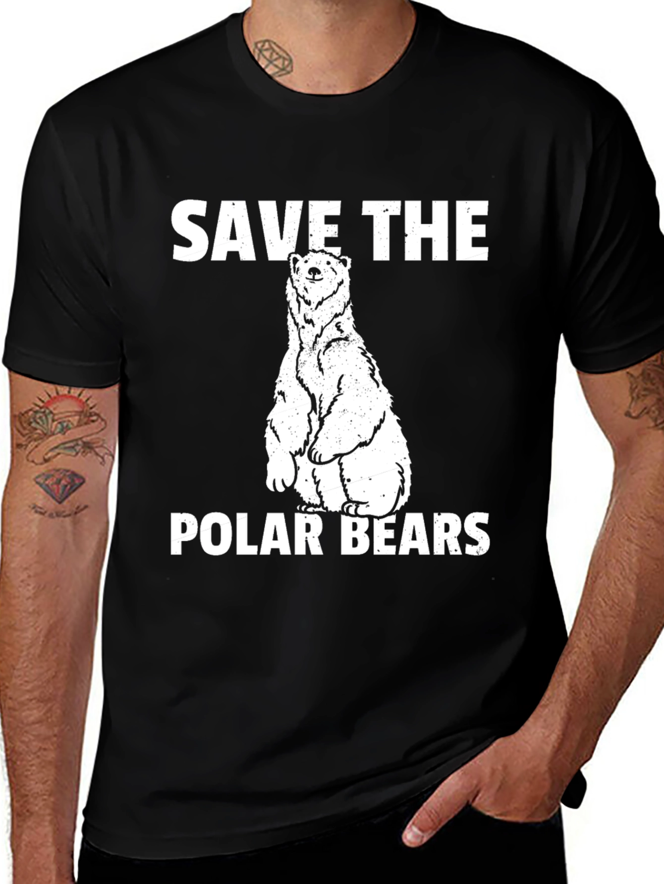 Variant 6 of Save The Polar Bears Graphic T-Shirt