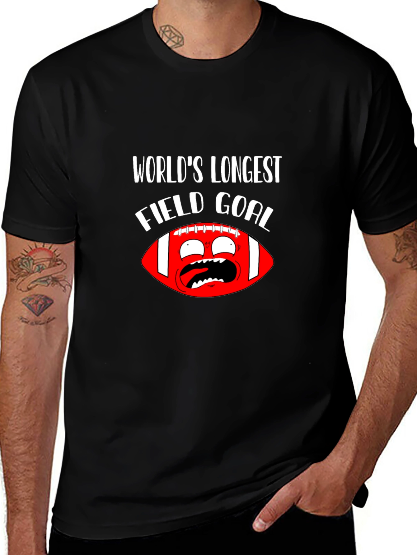 Variant 15 of Funny Football Field Goal Graphic Tee