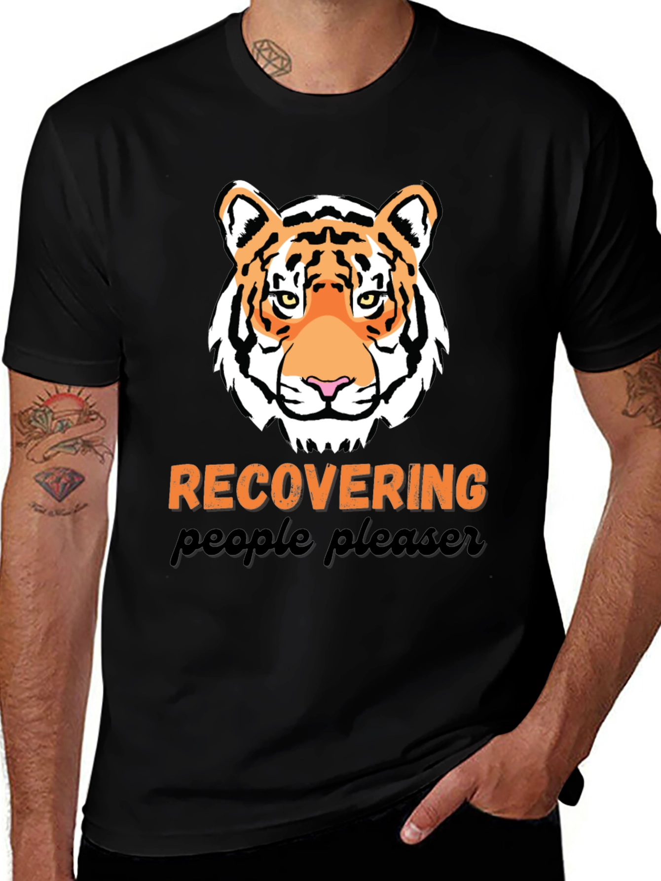 Variant 25 of Recovering People Pleaser Tiger Graphic Tee