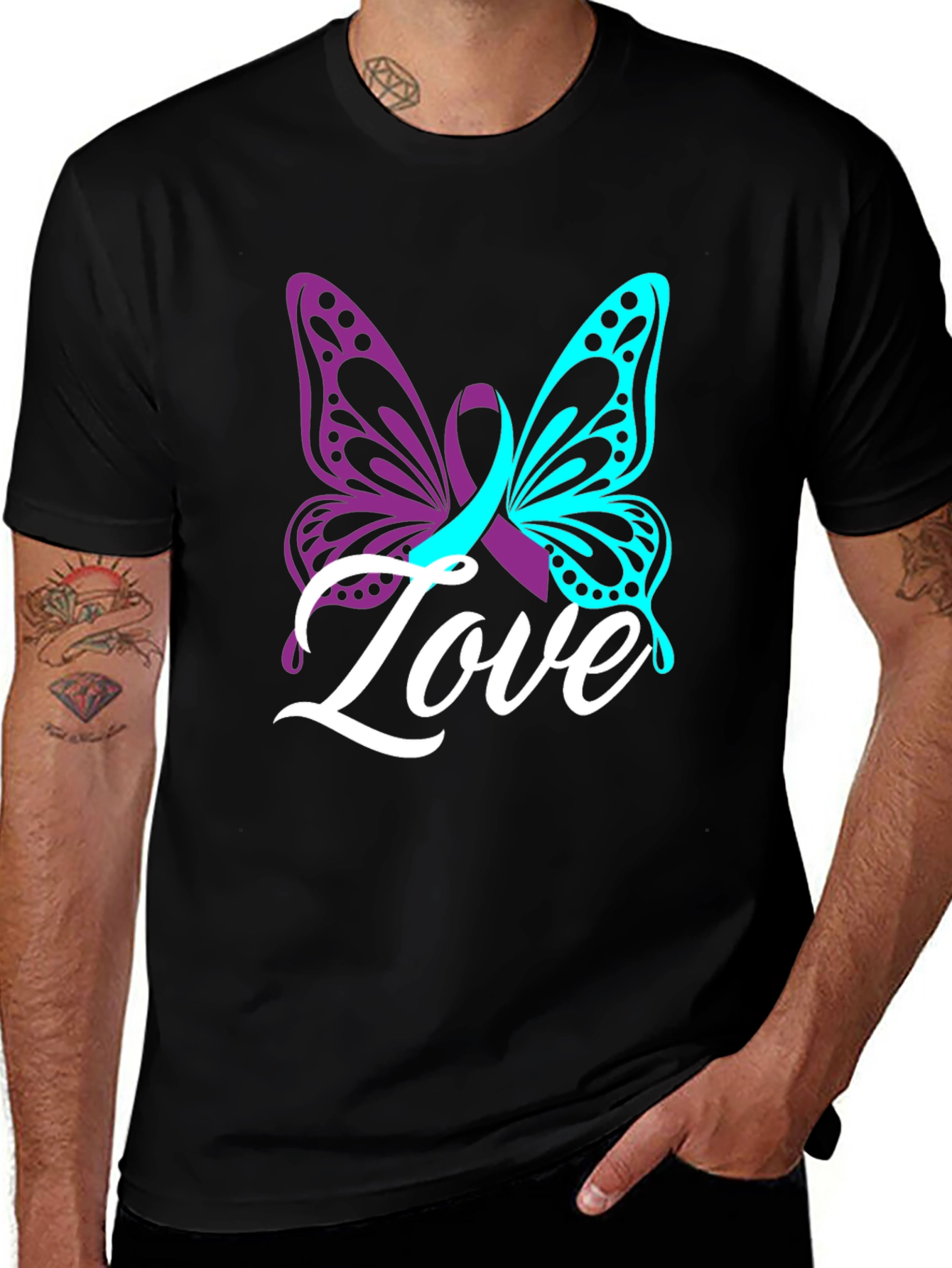 Variant 22 of Butterfly Ribbon Love T-Shirt 