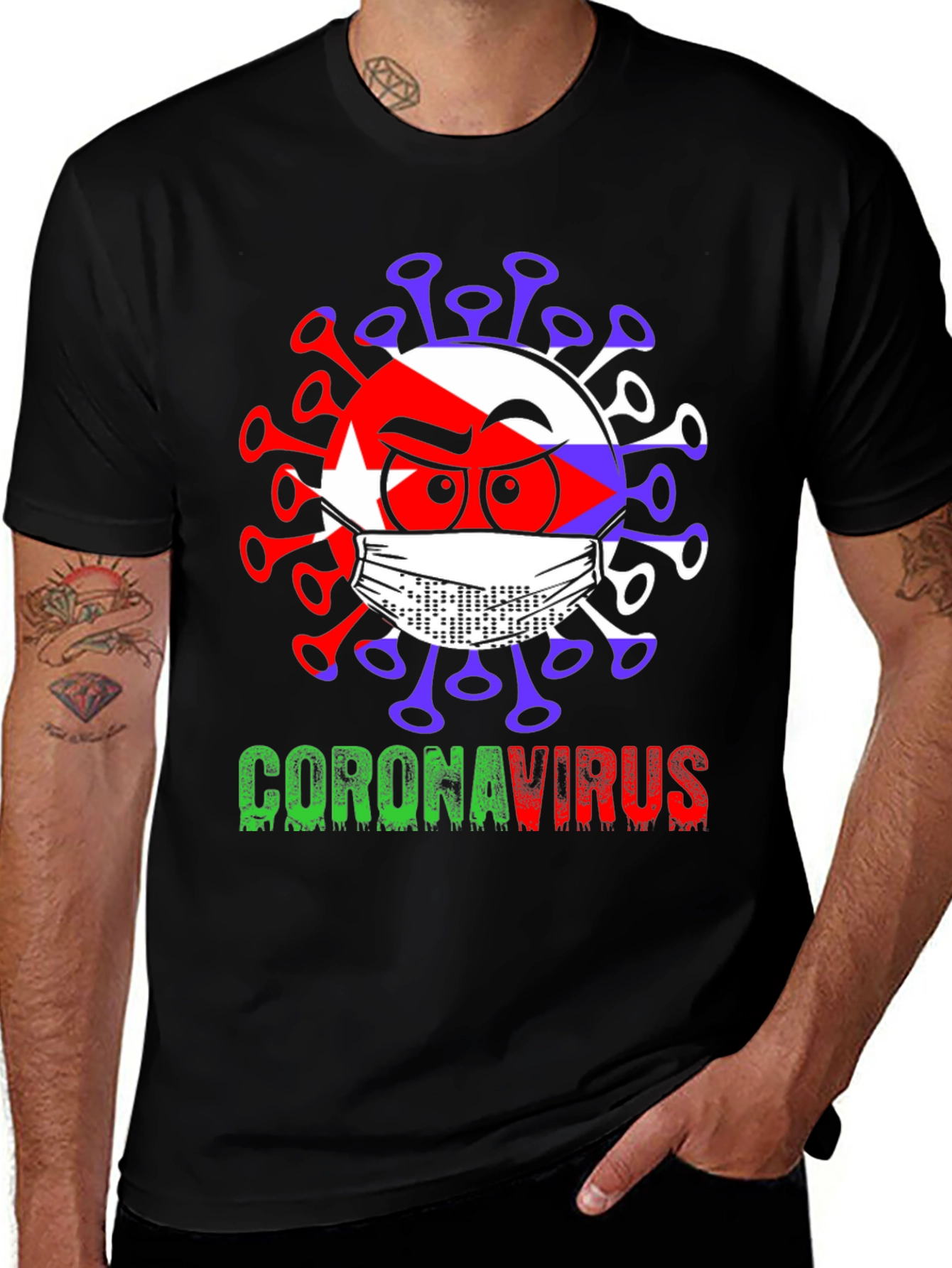 Cuban Flag Coronavirus T-Shirt