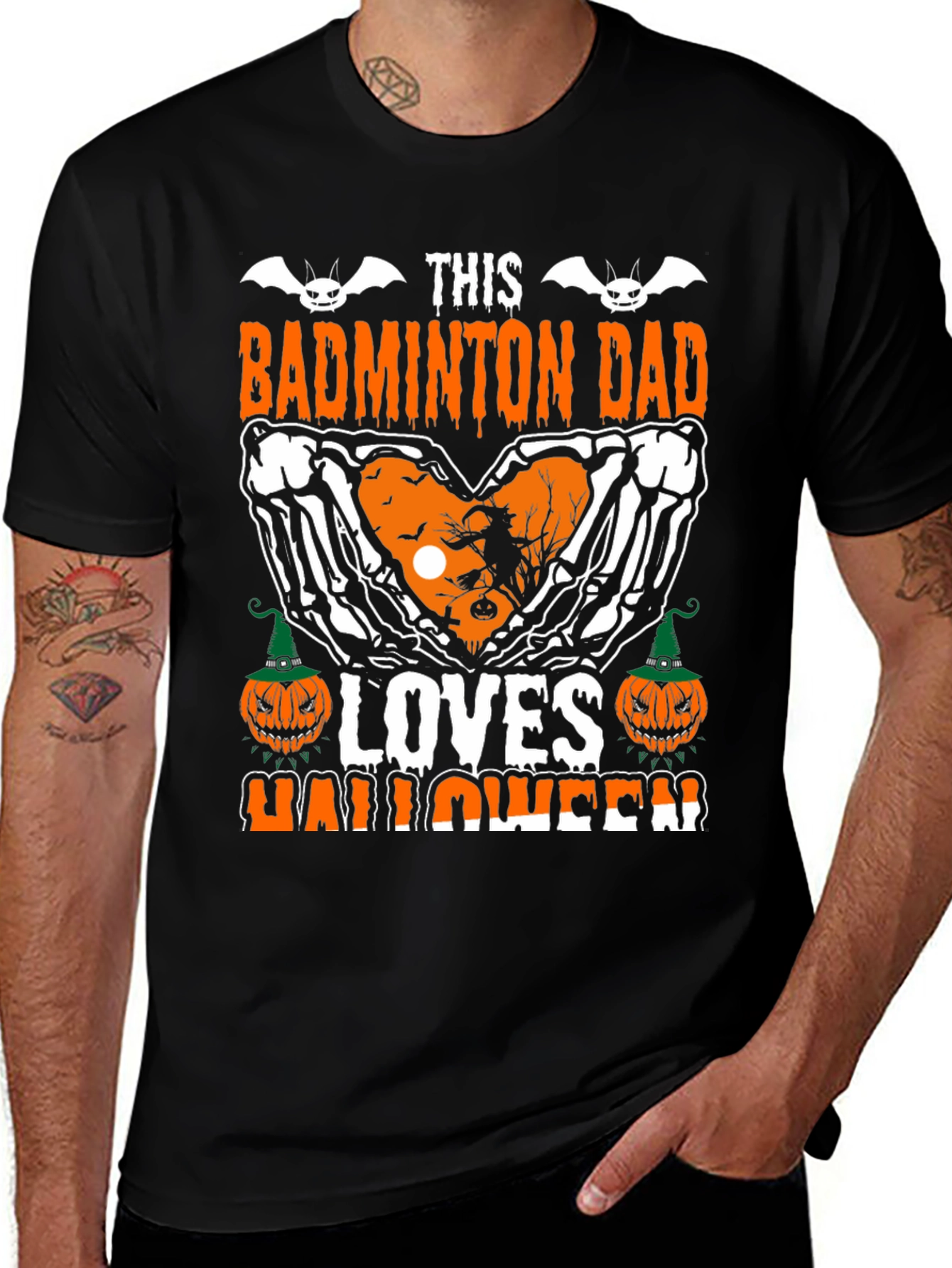 Variant 20 of Badminton Dad Halloween T-Shirt