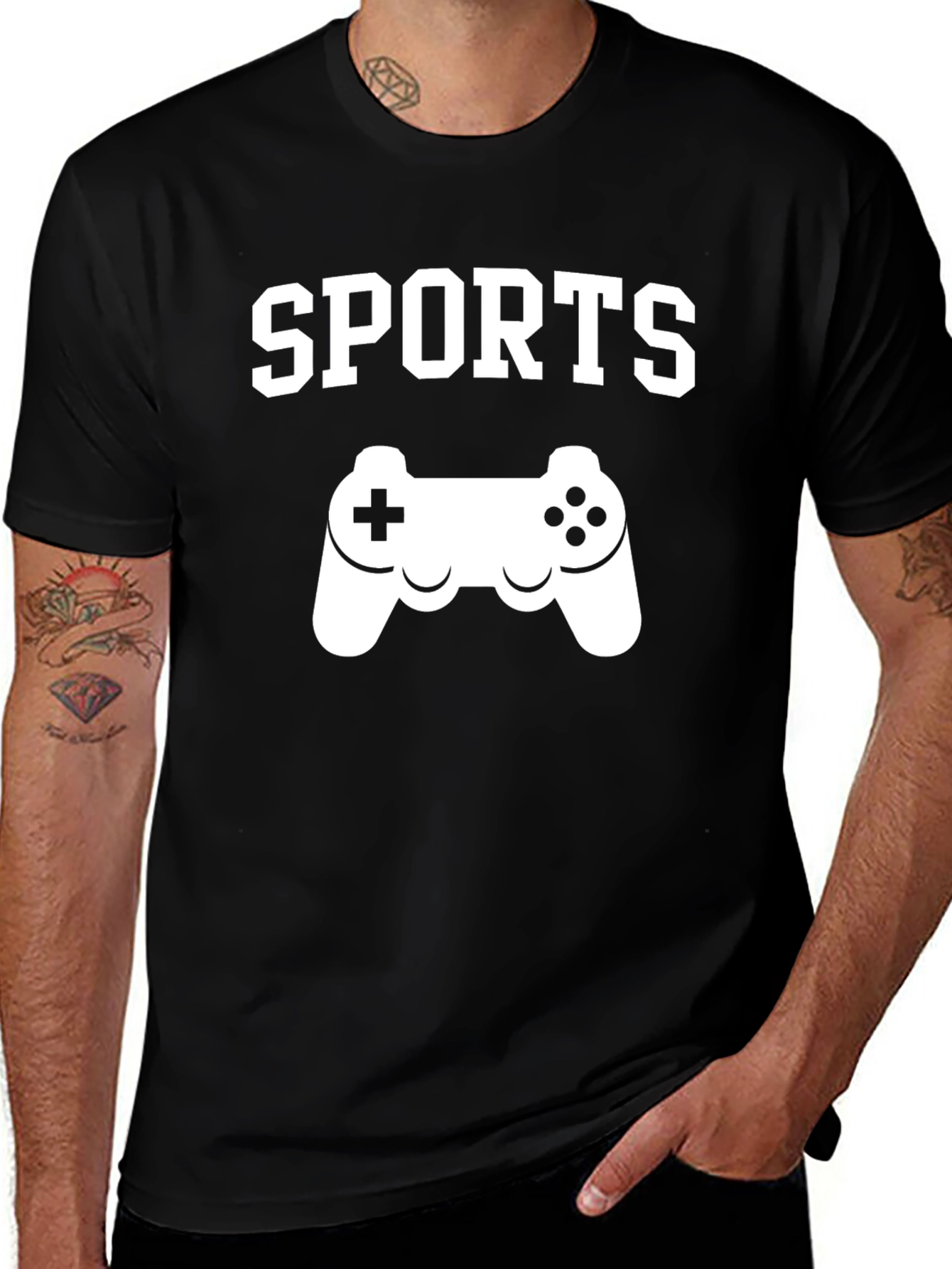 Gamer Sports T-Shirt - Black Graphic Tee