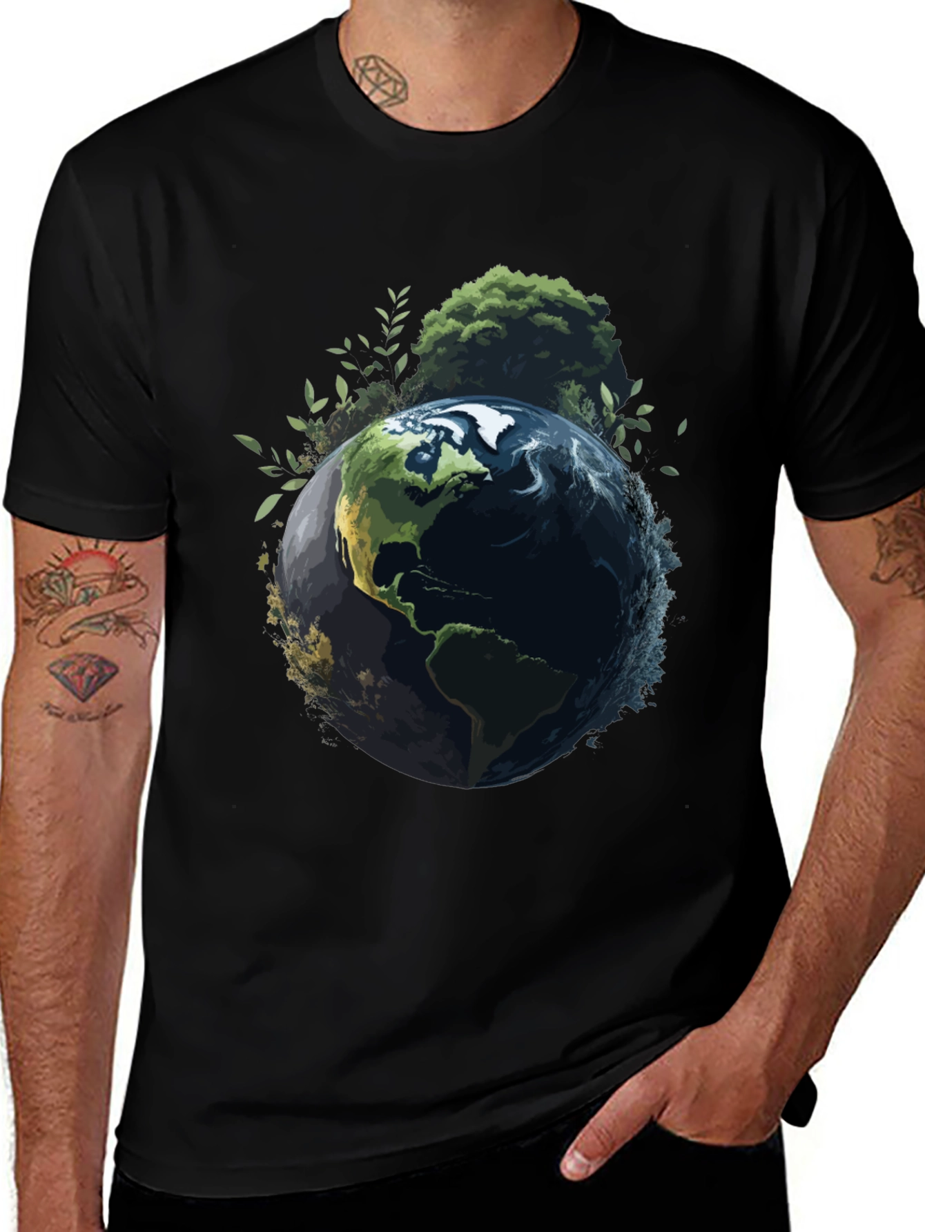 Earth Graphic Tee - Eco-Friendly Design