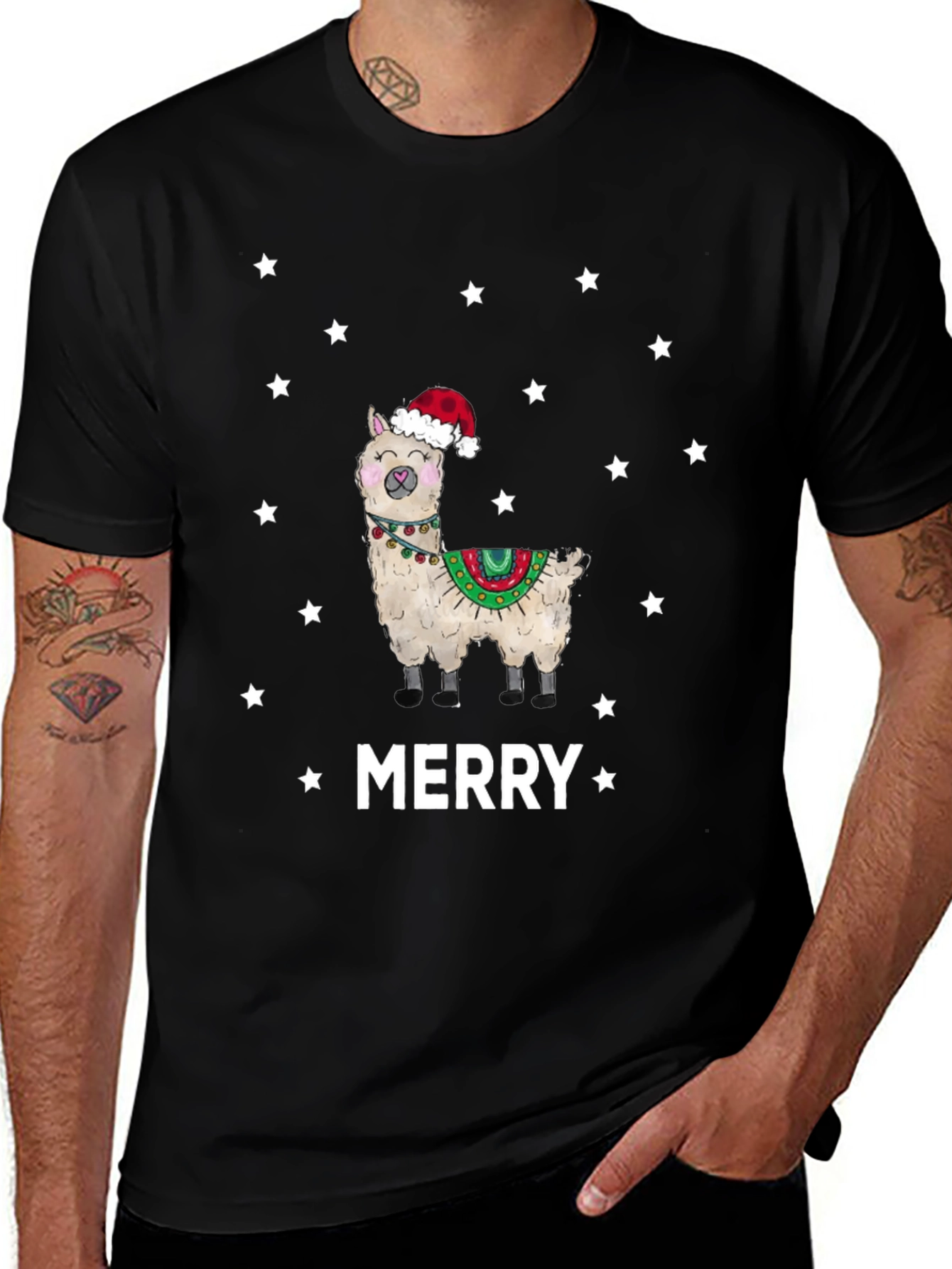 Variant 22 of Merry Llama Christmas T-Shirt