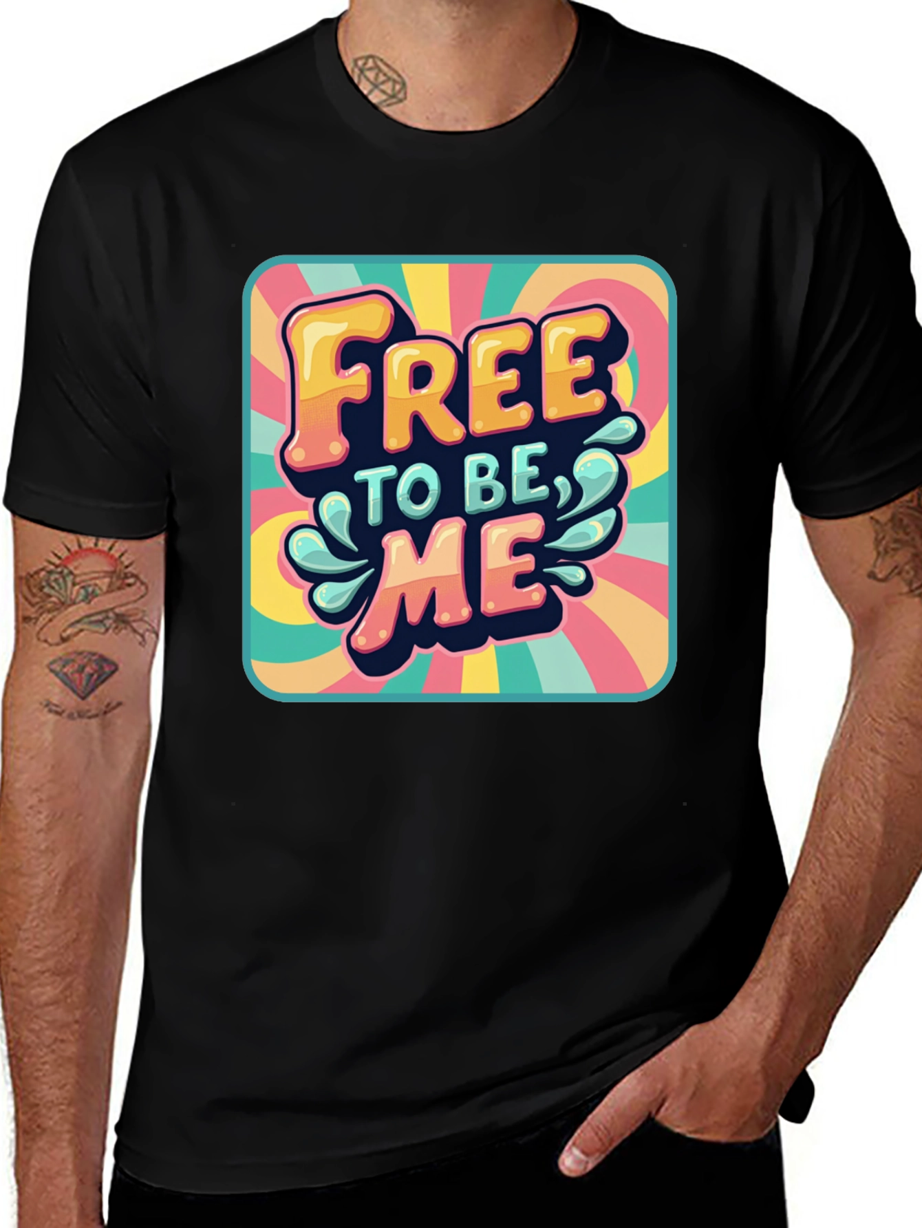Retro "Free to be Me" Graphic Tee