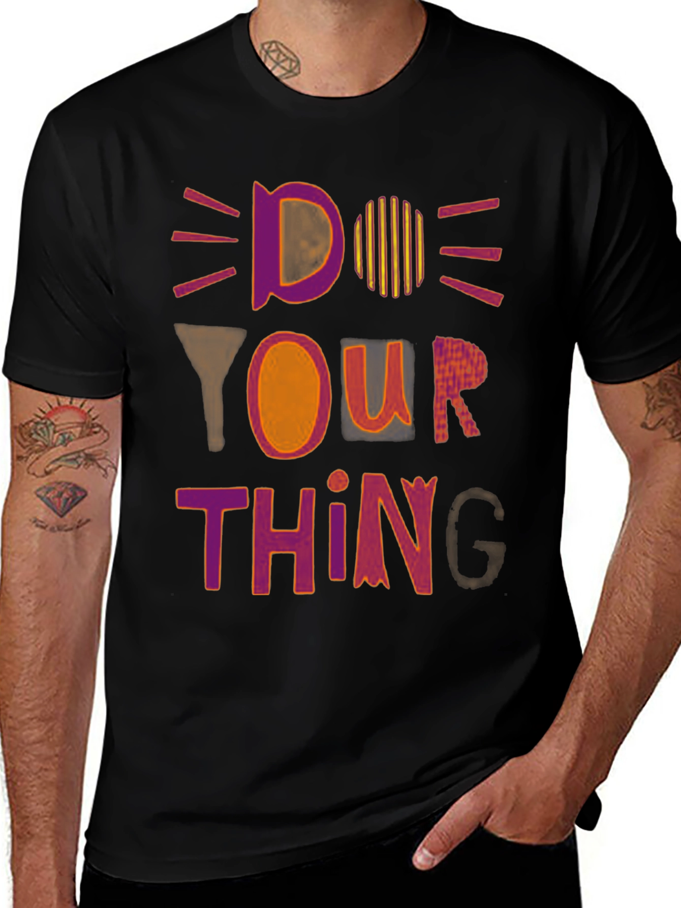 Variant 4 of Do Your Thing Graphic Tee - Black