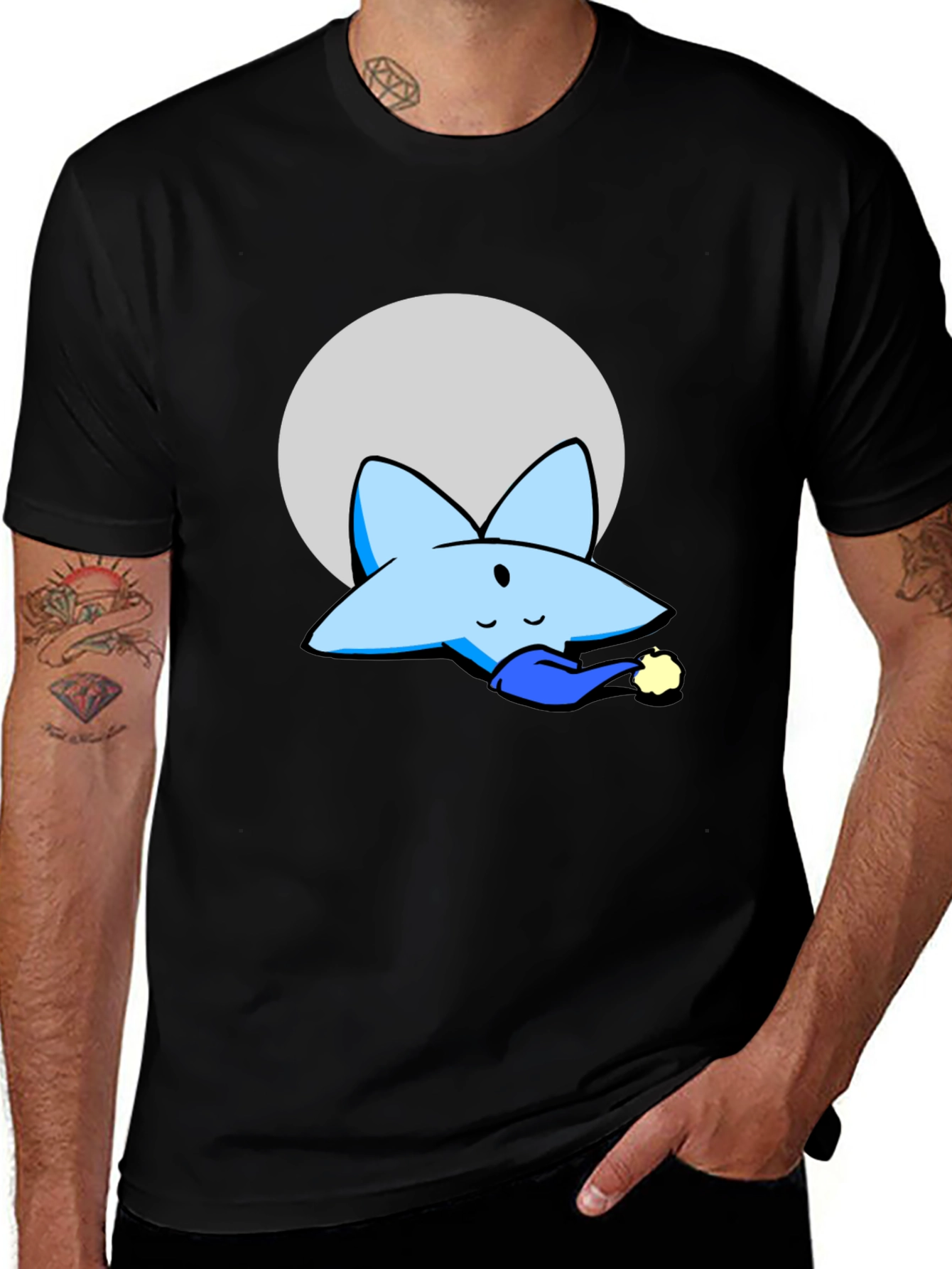 Variant 20 of Sleepy Star Tee - Cute Cartoon Graphic T-Shirt