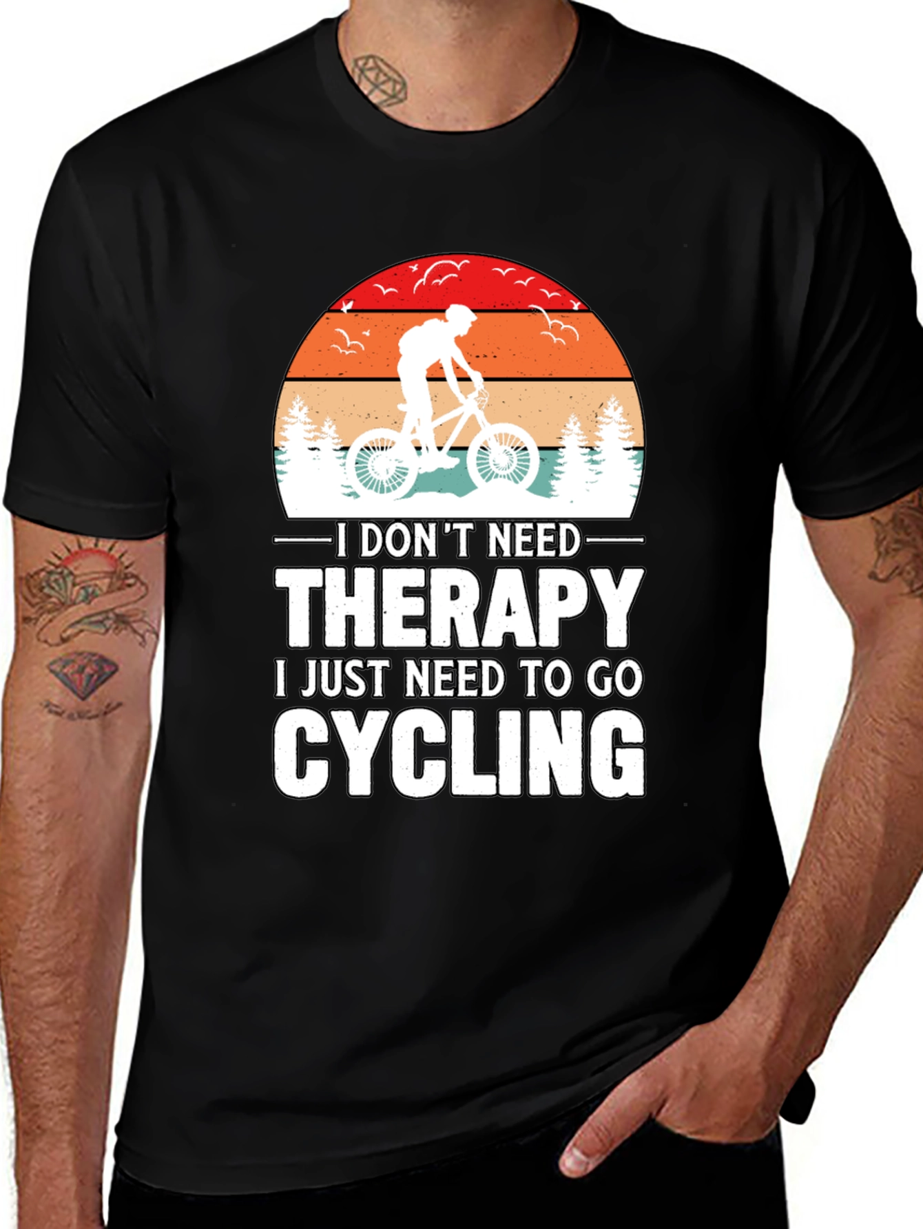 Variant 6 of Cycling Therapy Tee - Mountain Bike T-Shirt