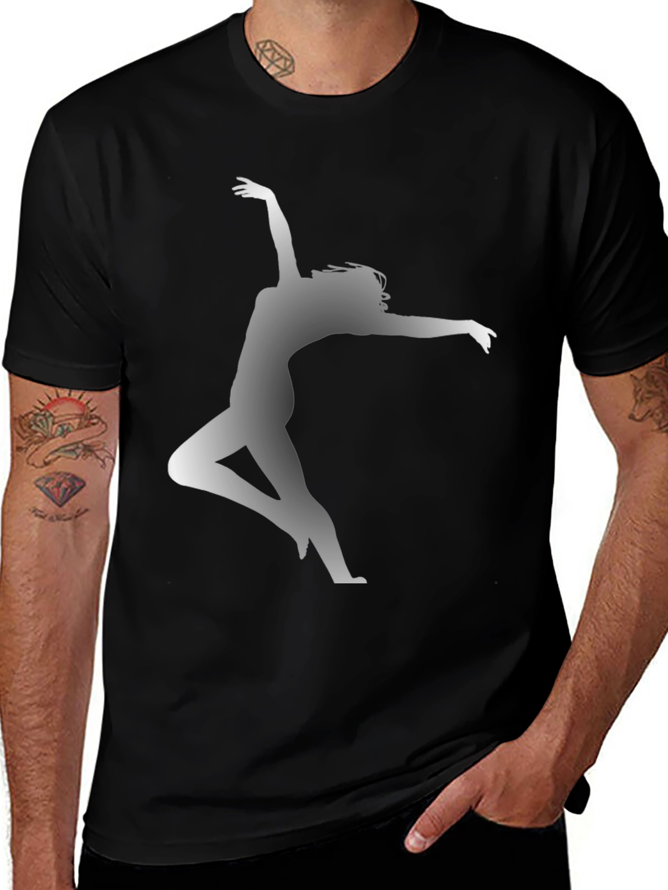 Variant 24 of Dancer Graphic Black T-Shirt