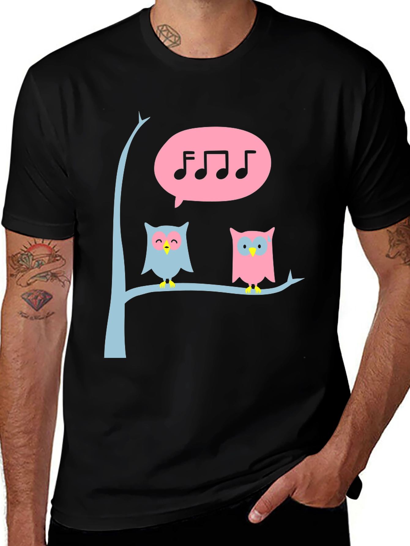 Variant 15 of Singing Owl T-Shirt - Cute Graphic Tee