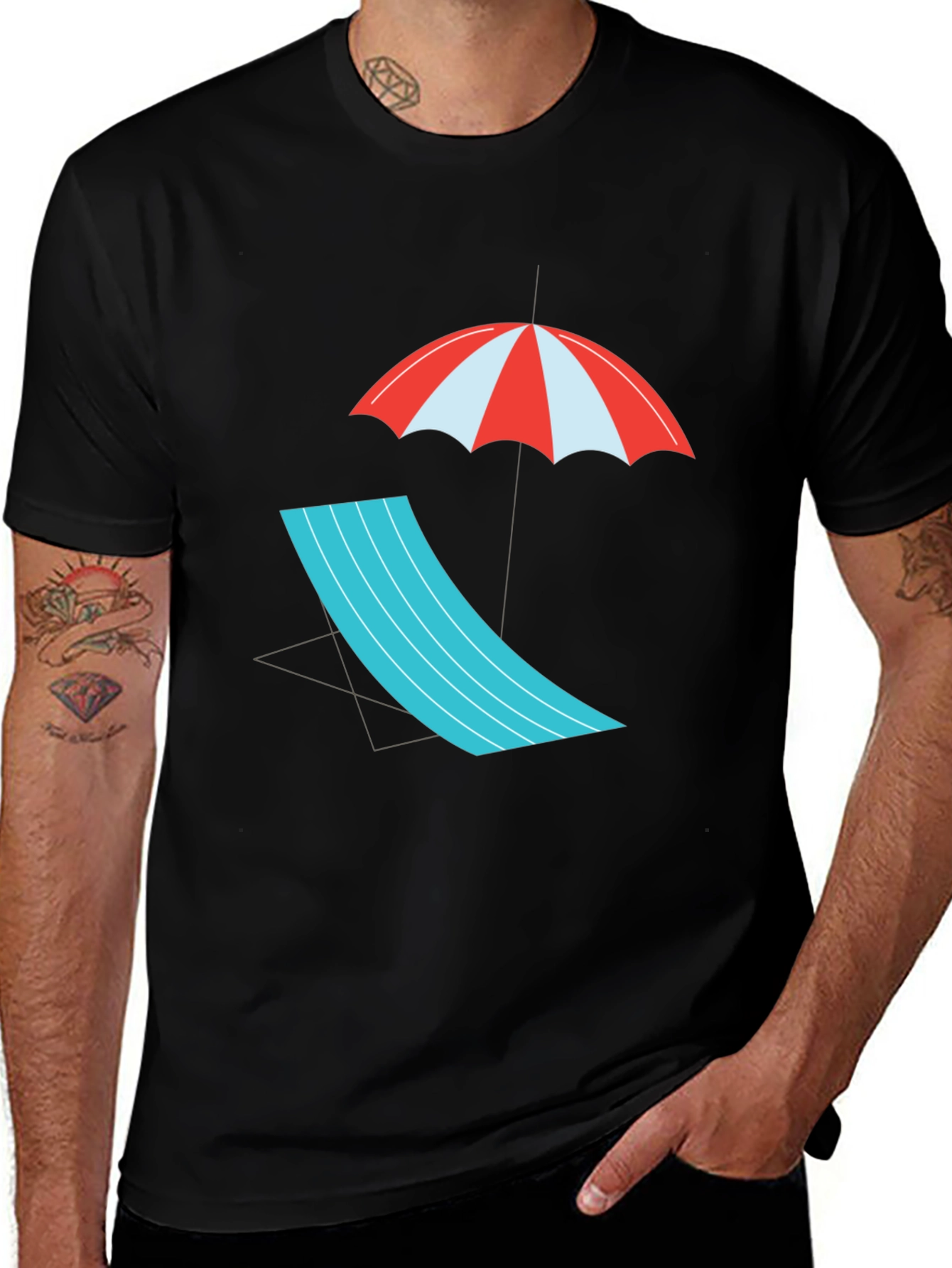 Variant 17 of Relaxed Beach Scene Graphic Tee