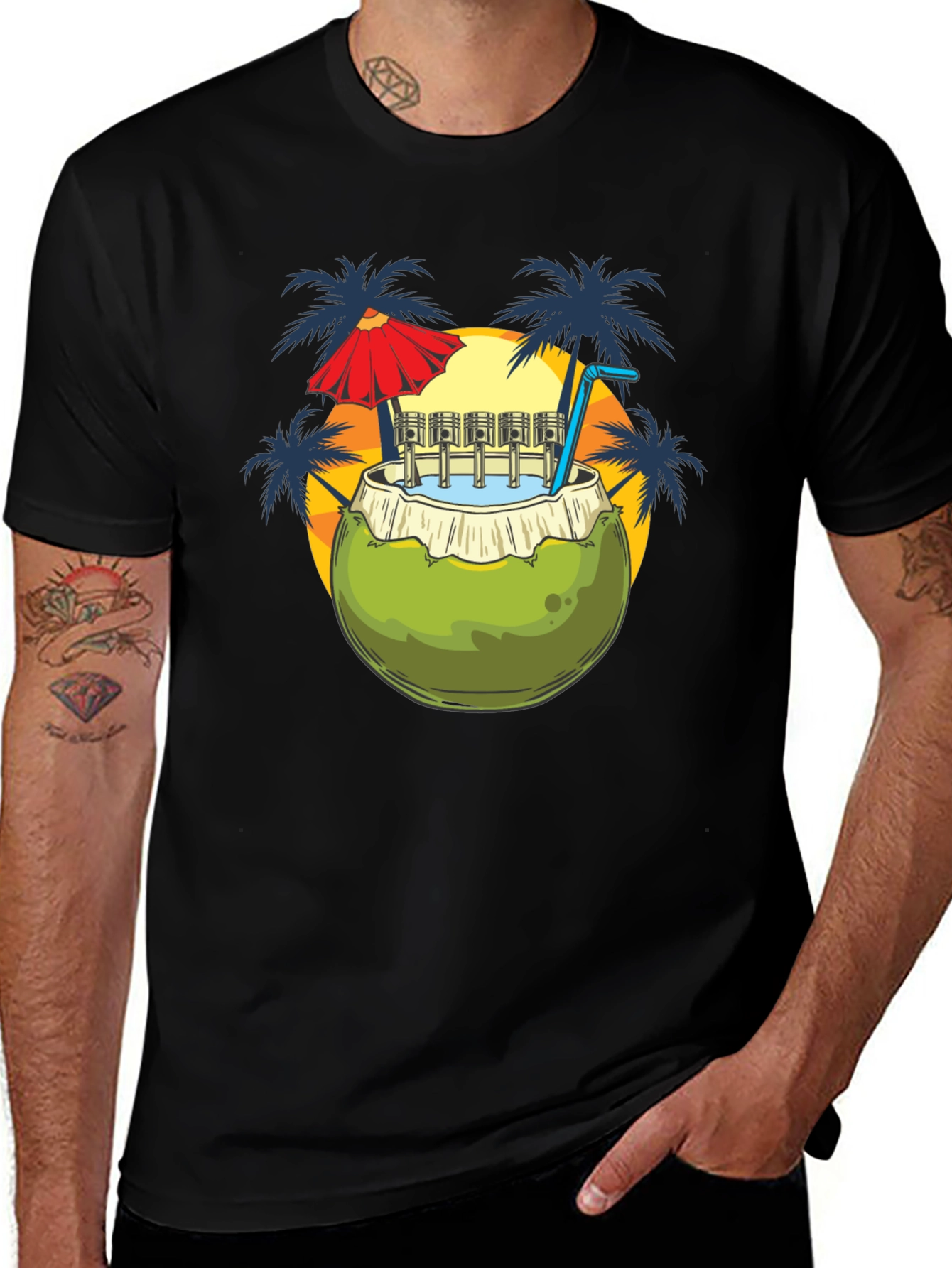 Variant 9 of Coconut Drink T-Shirt - Island Style