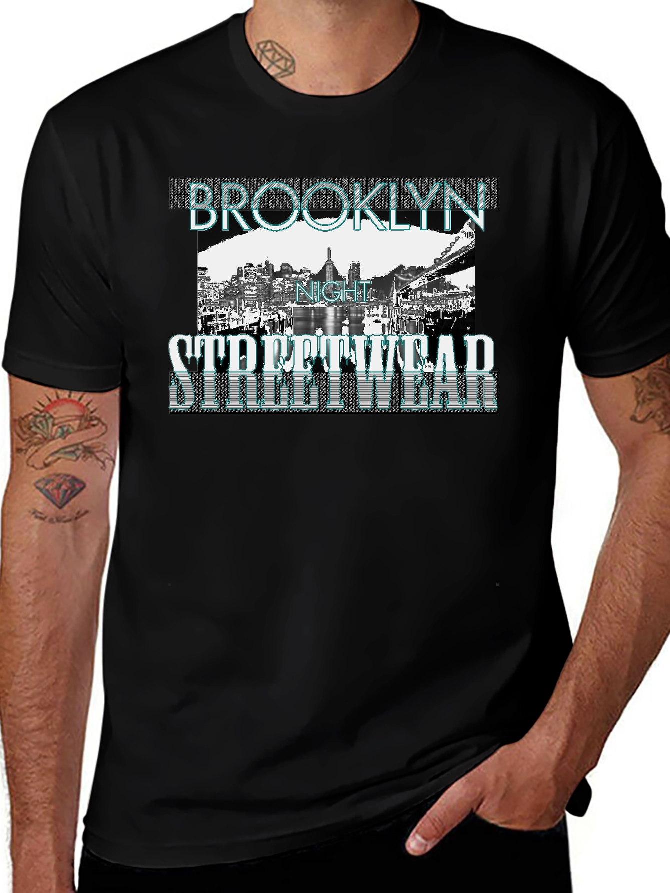 Variant 6 of Brooklyn Night Streetwear Graphic Tee