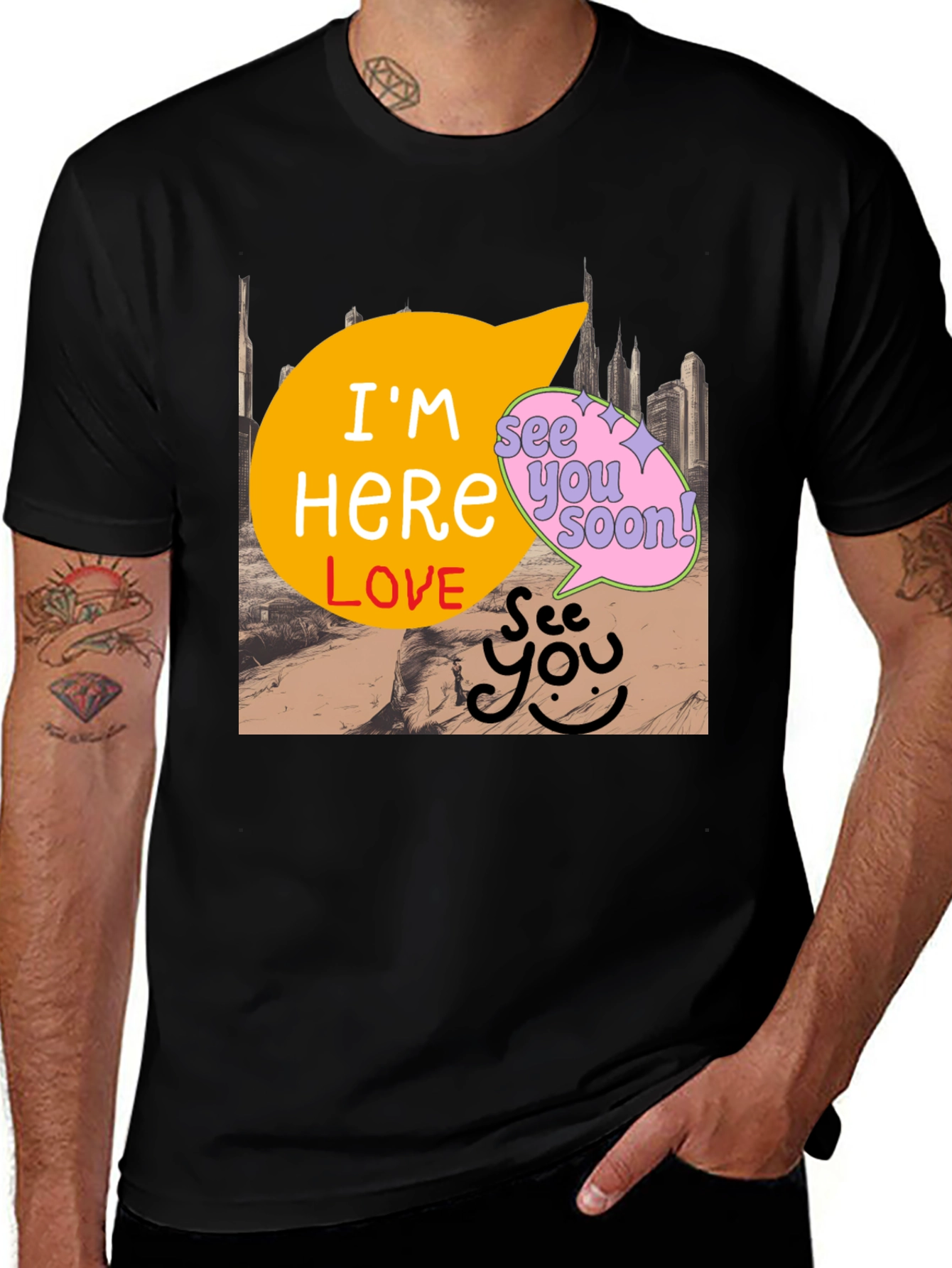 Variant 17 of I'm Here Love Graphic Tee