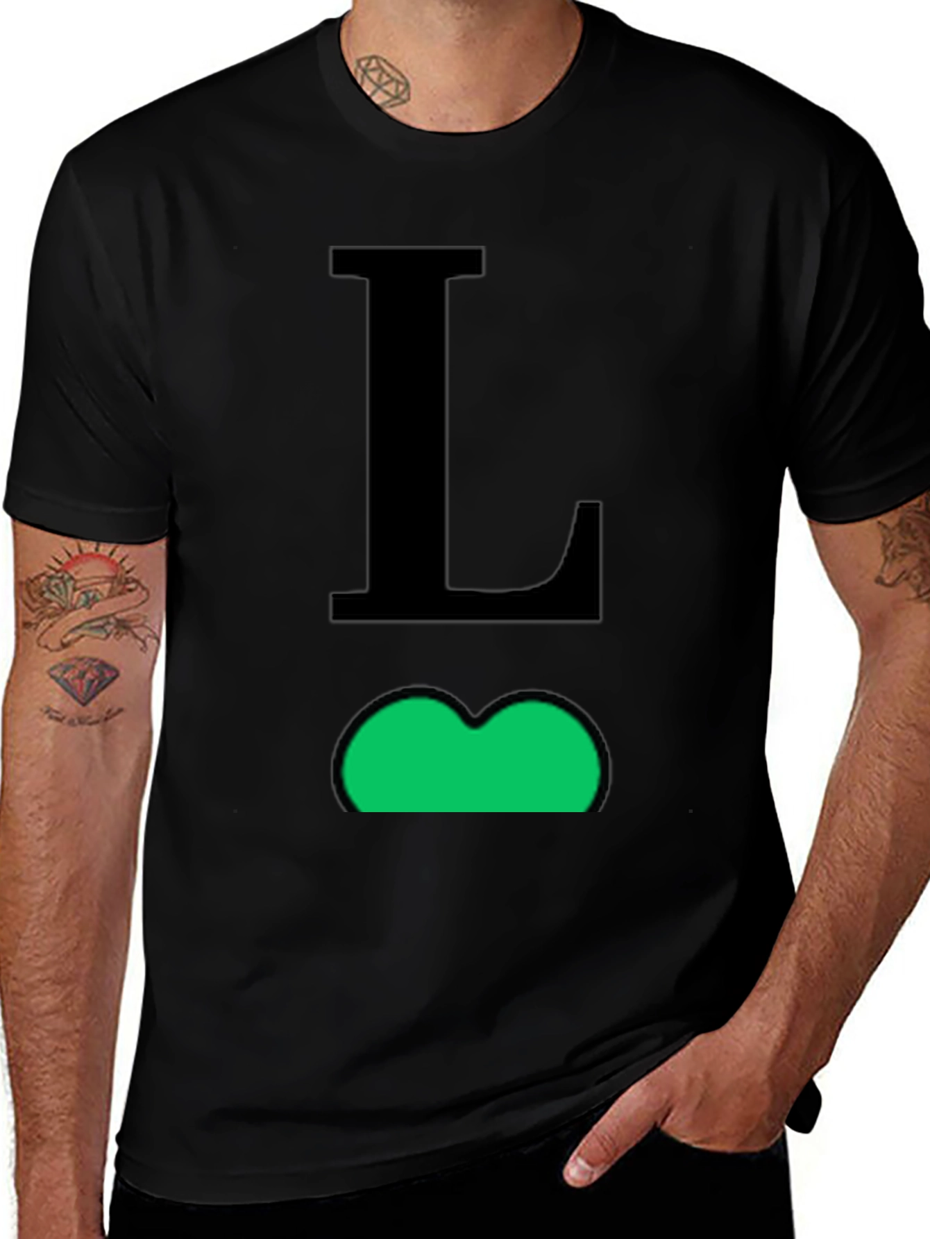 Luigi Inspired T-Shirt - Black