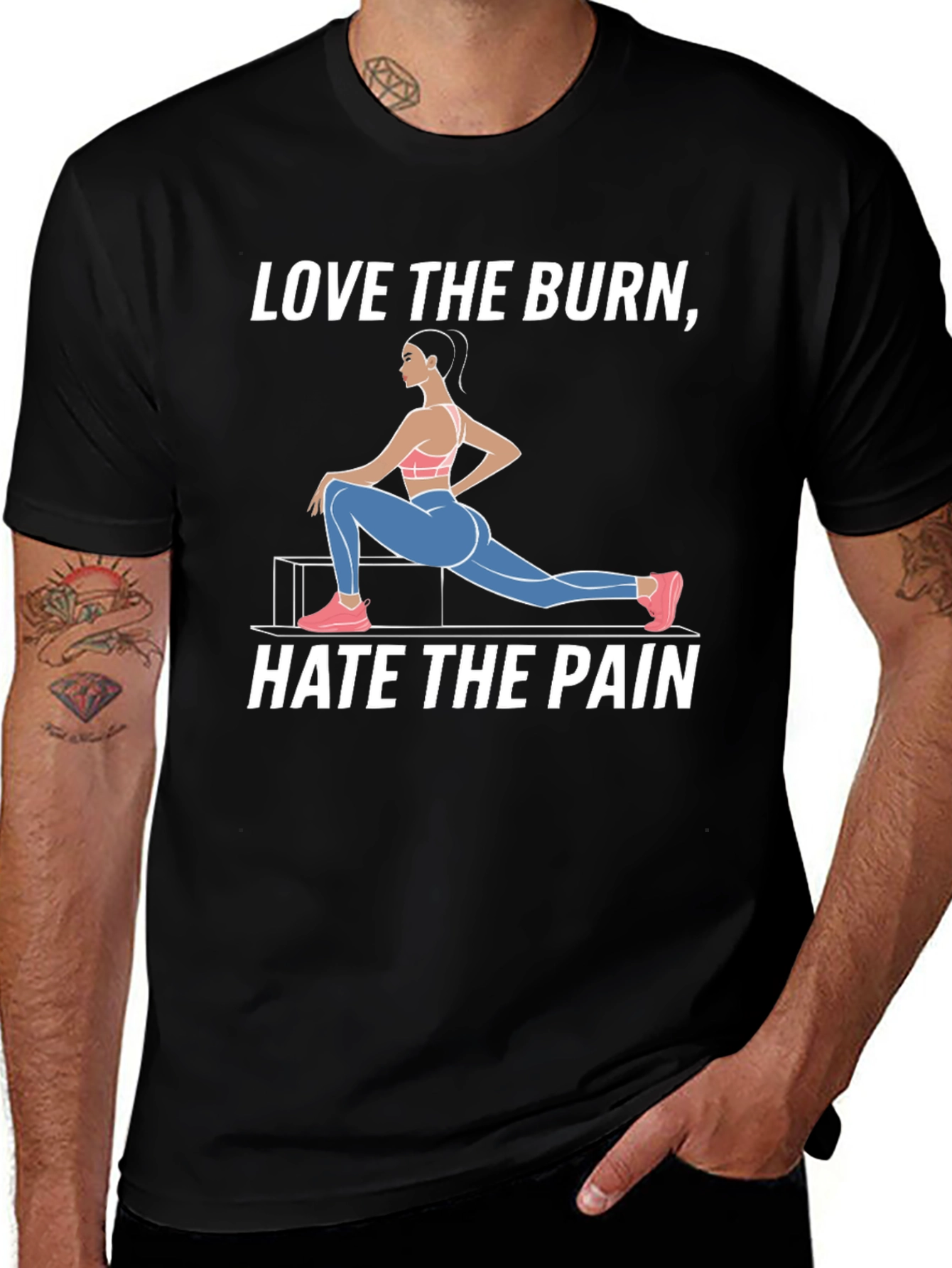 Variant 19 of Love the Burn, Hate the Pain T-Shirt