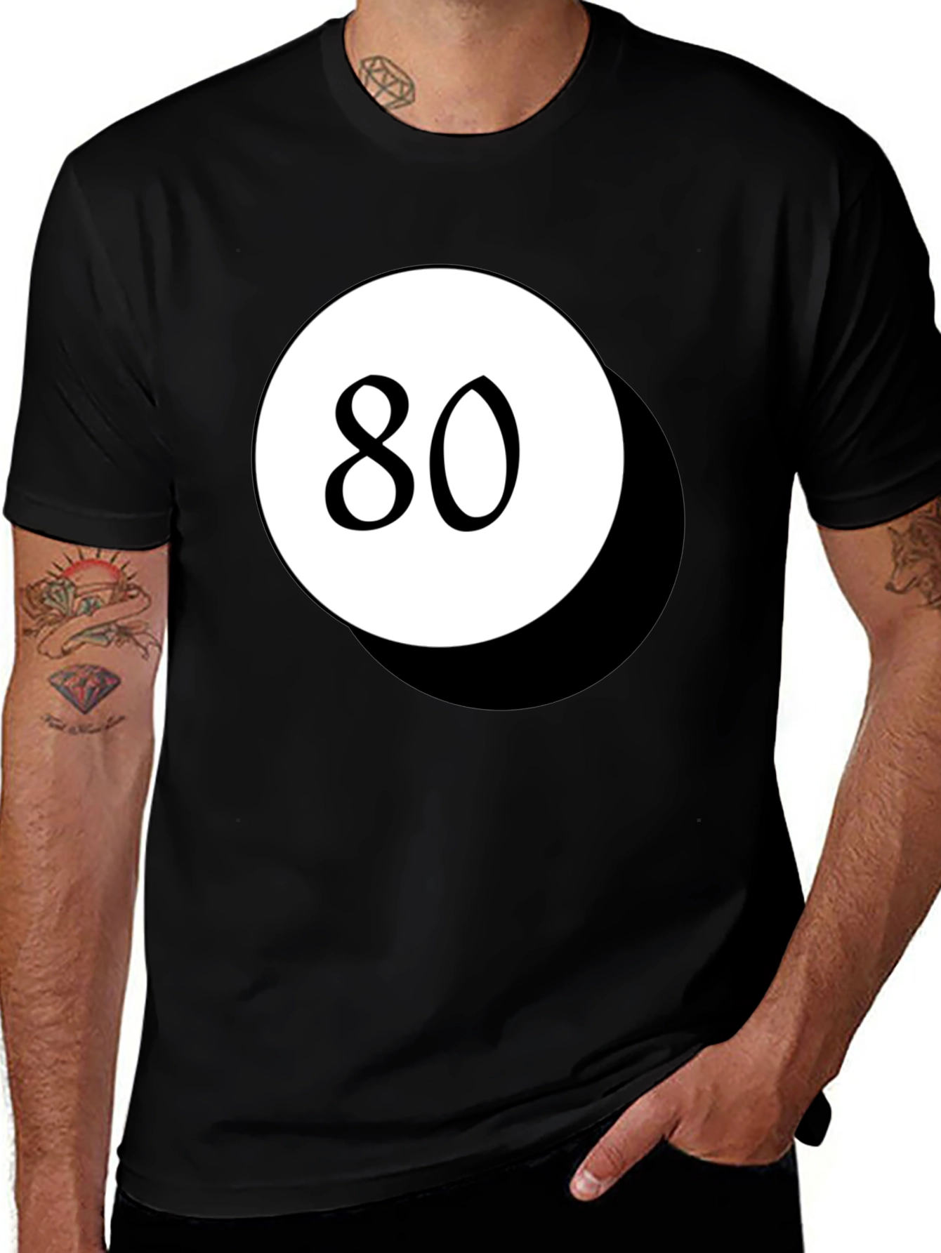 Variant 10 of 80 Ball T-Shirt - Novelty Birthday Tee