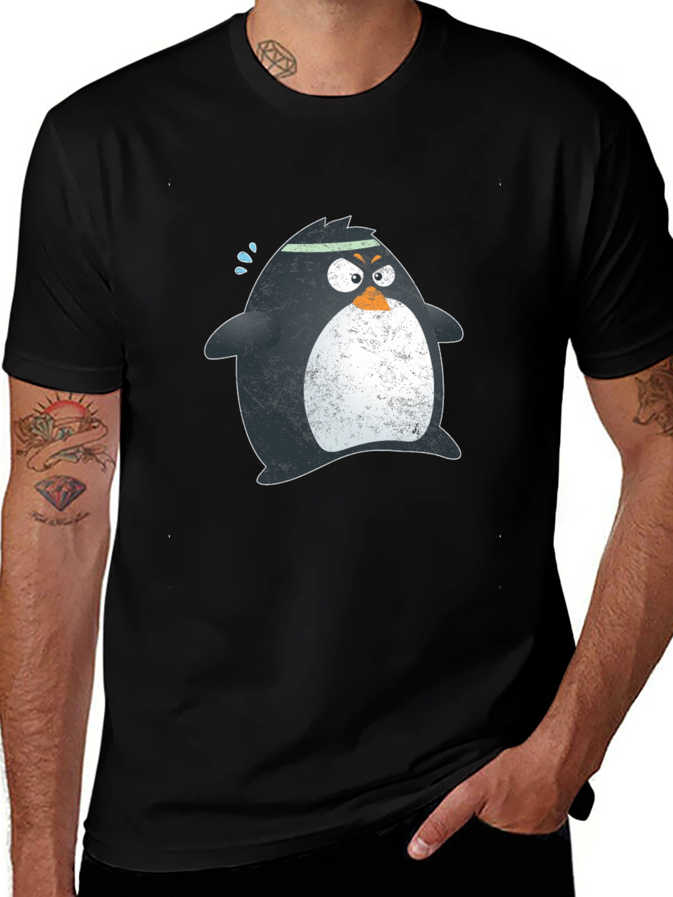 Variant 6 of Angry Penguin Workout T-Shirt