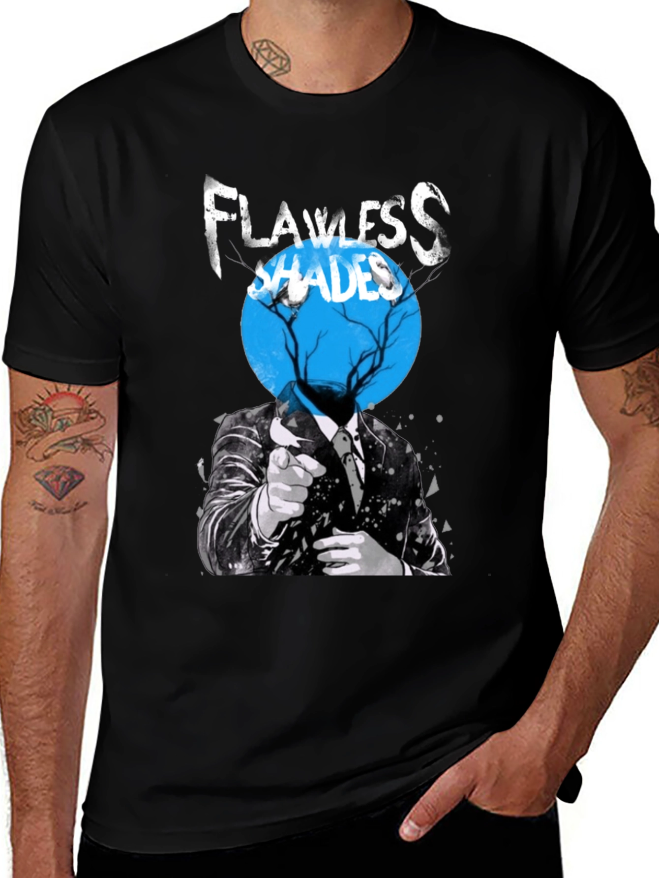 Variant 23 of Flawless Shades Graphic Print Black T-Shirt