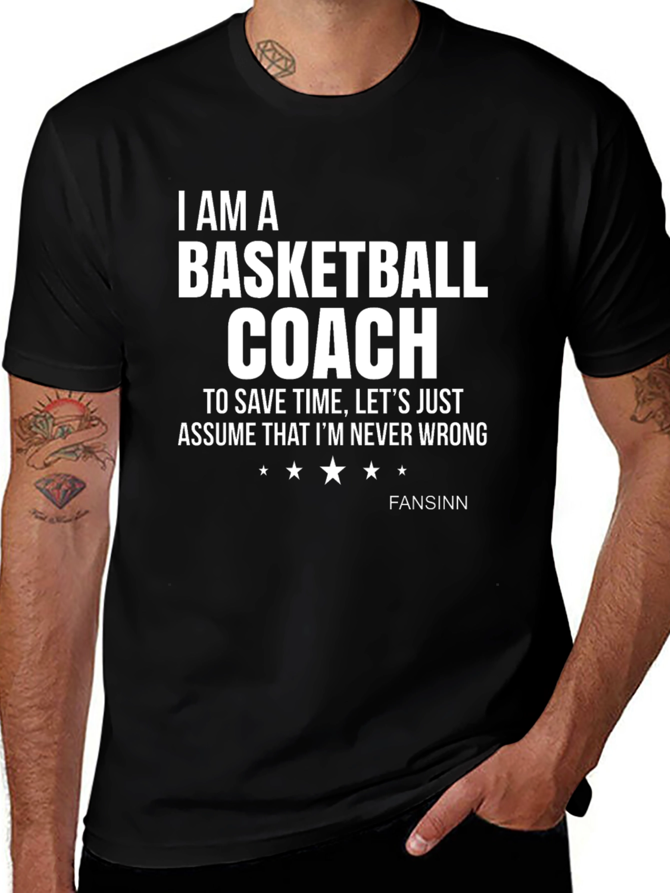 Variant 13 of Basketball Coach T-Shirt: Never Wrong