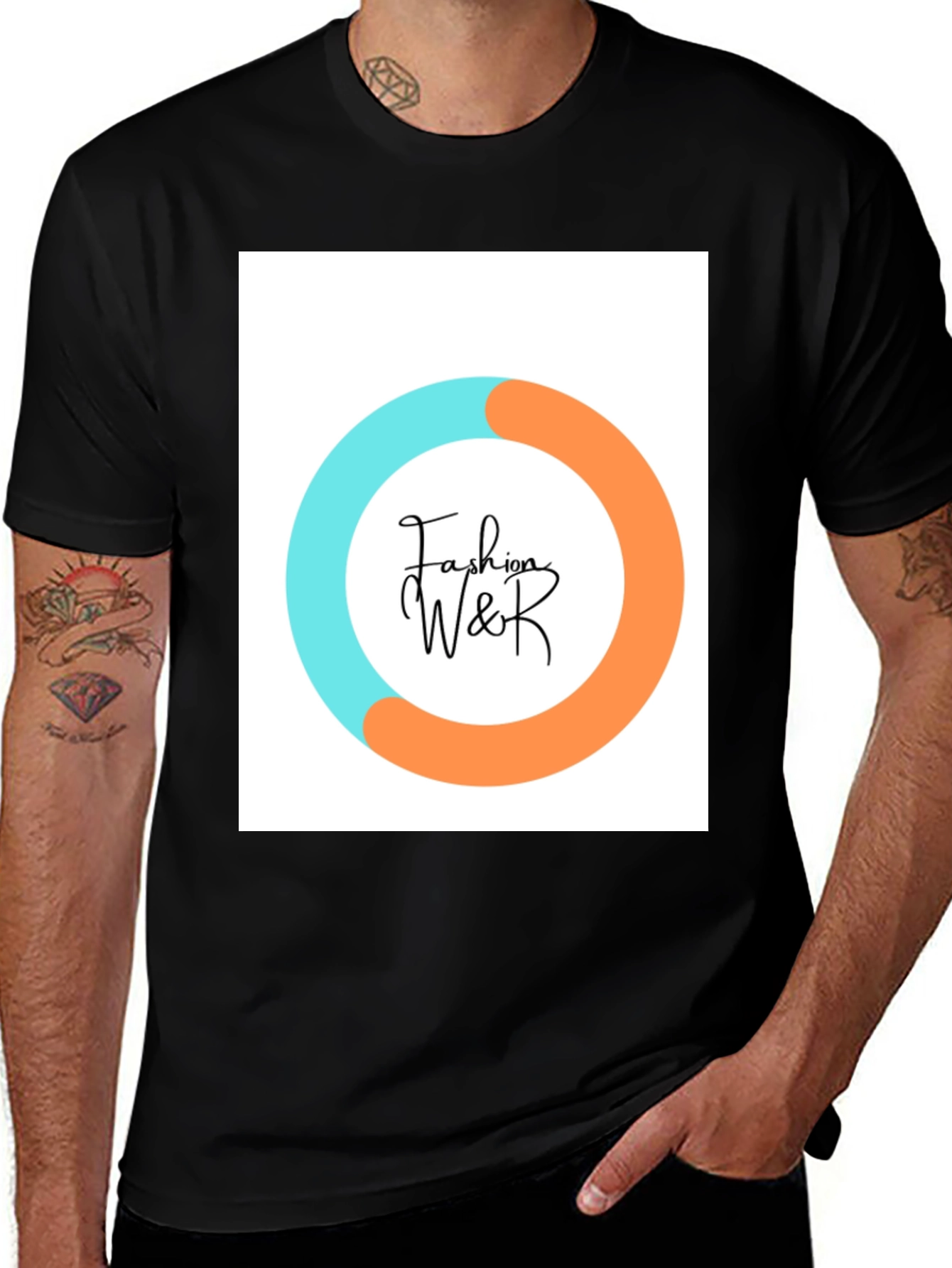 Variant 3 of Fashion W&R Graphic Black Tee