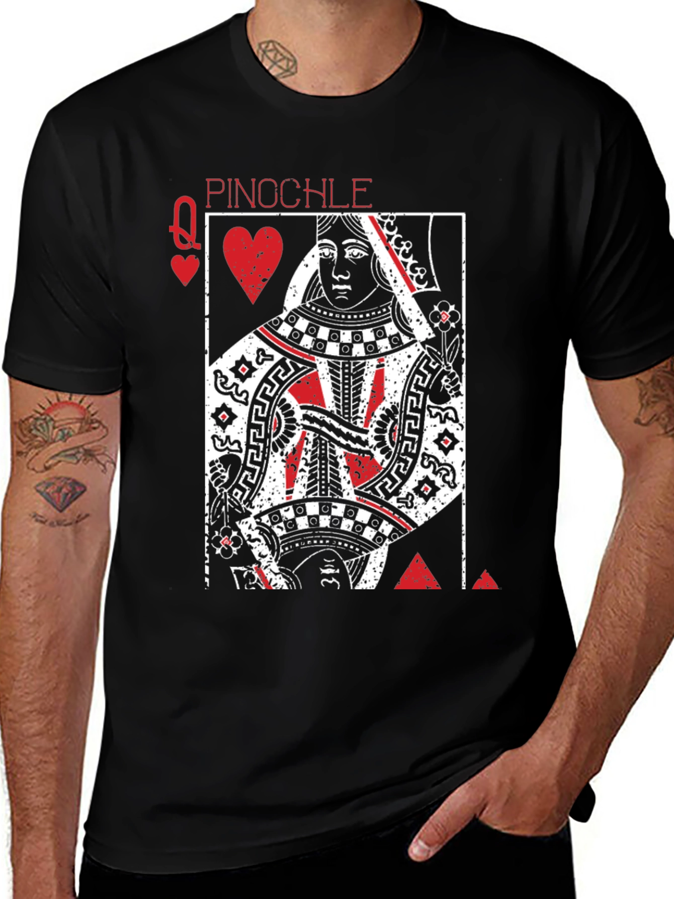 Variant 16 of Queen of Hearts Pinocle Graphic T-Shirt