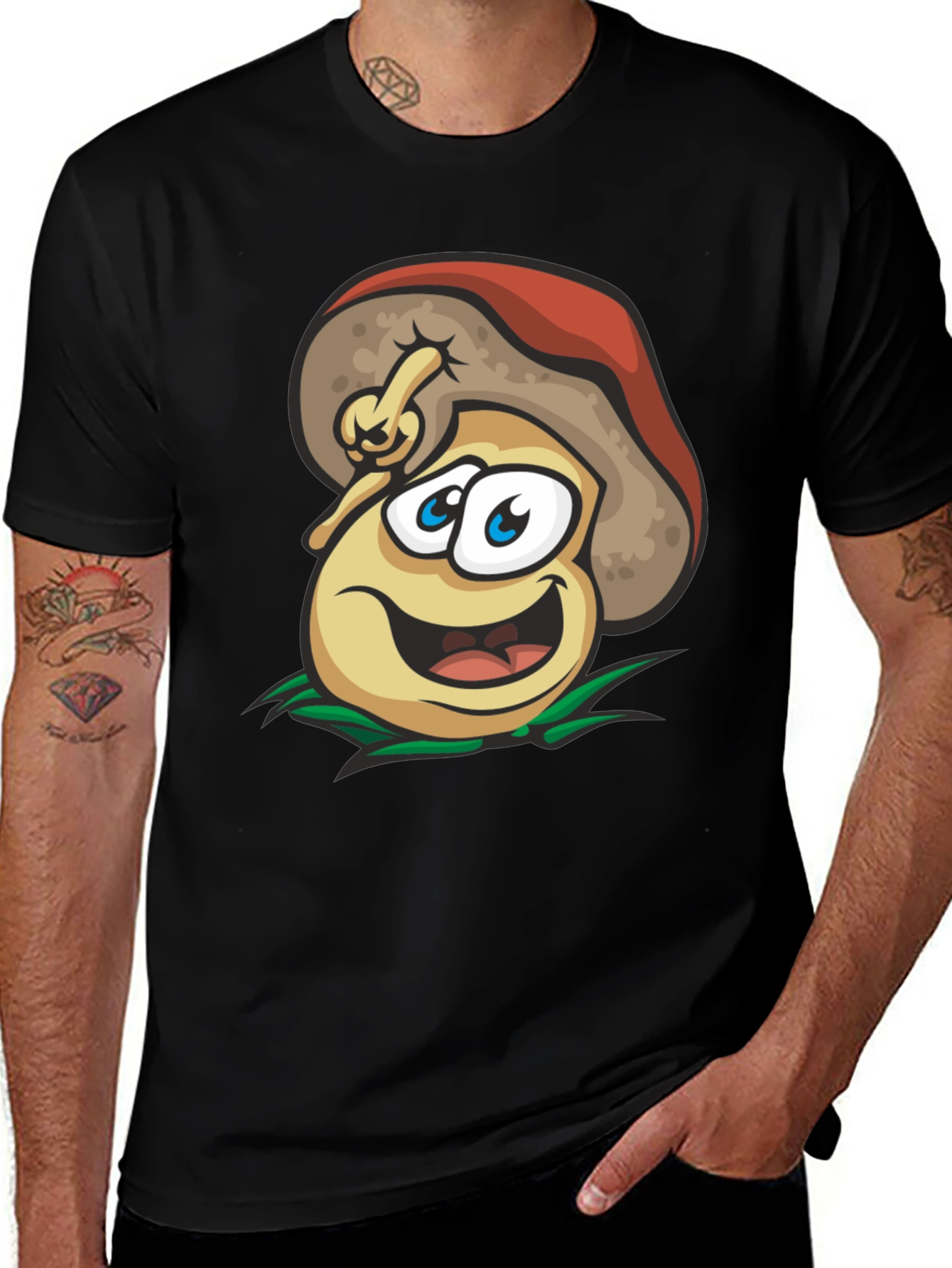 Variant 15 of Funny Mushroom Cartoon Graphic T-Shirt