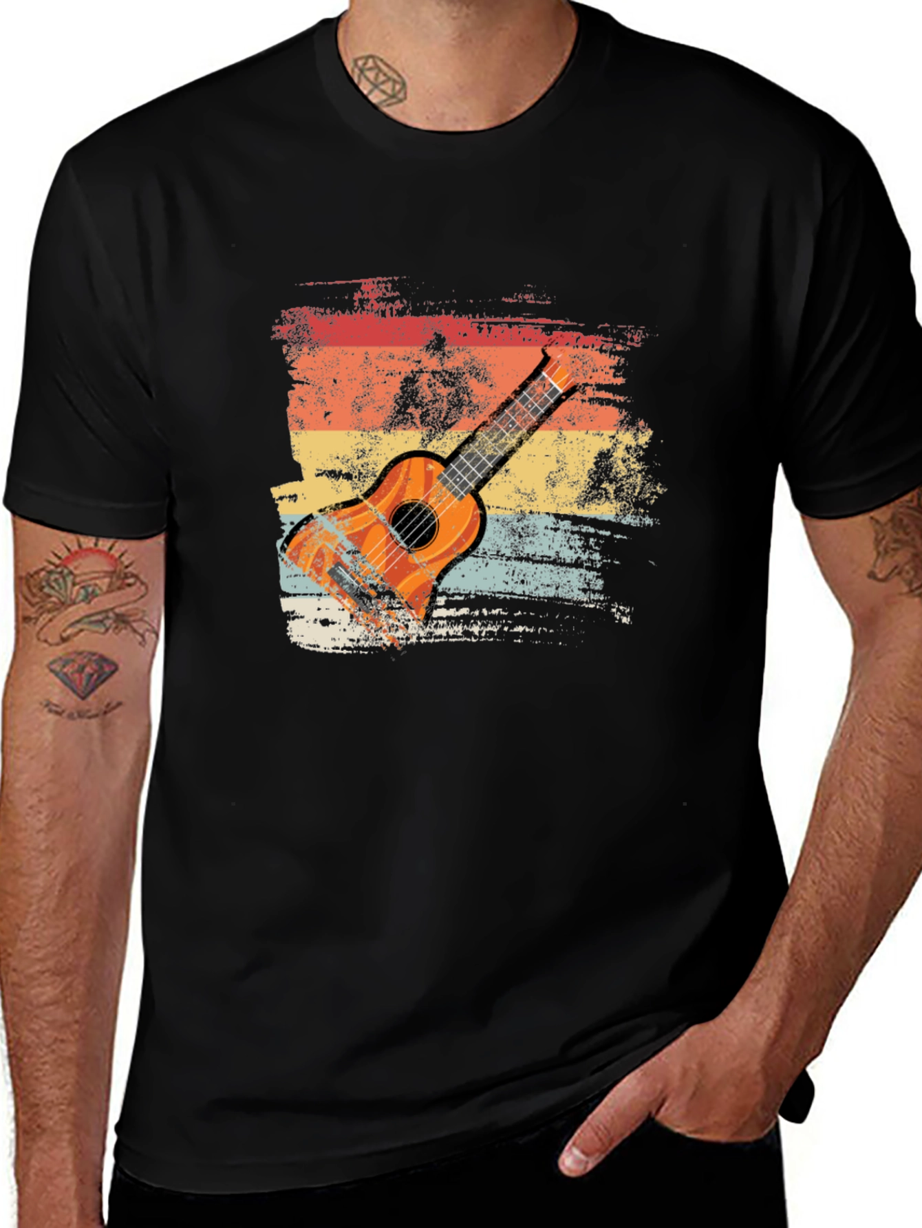 Variant 25 of Retro Guitar Graphic T-Shirt