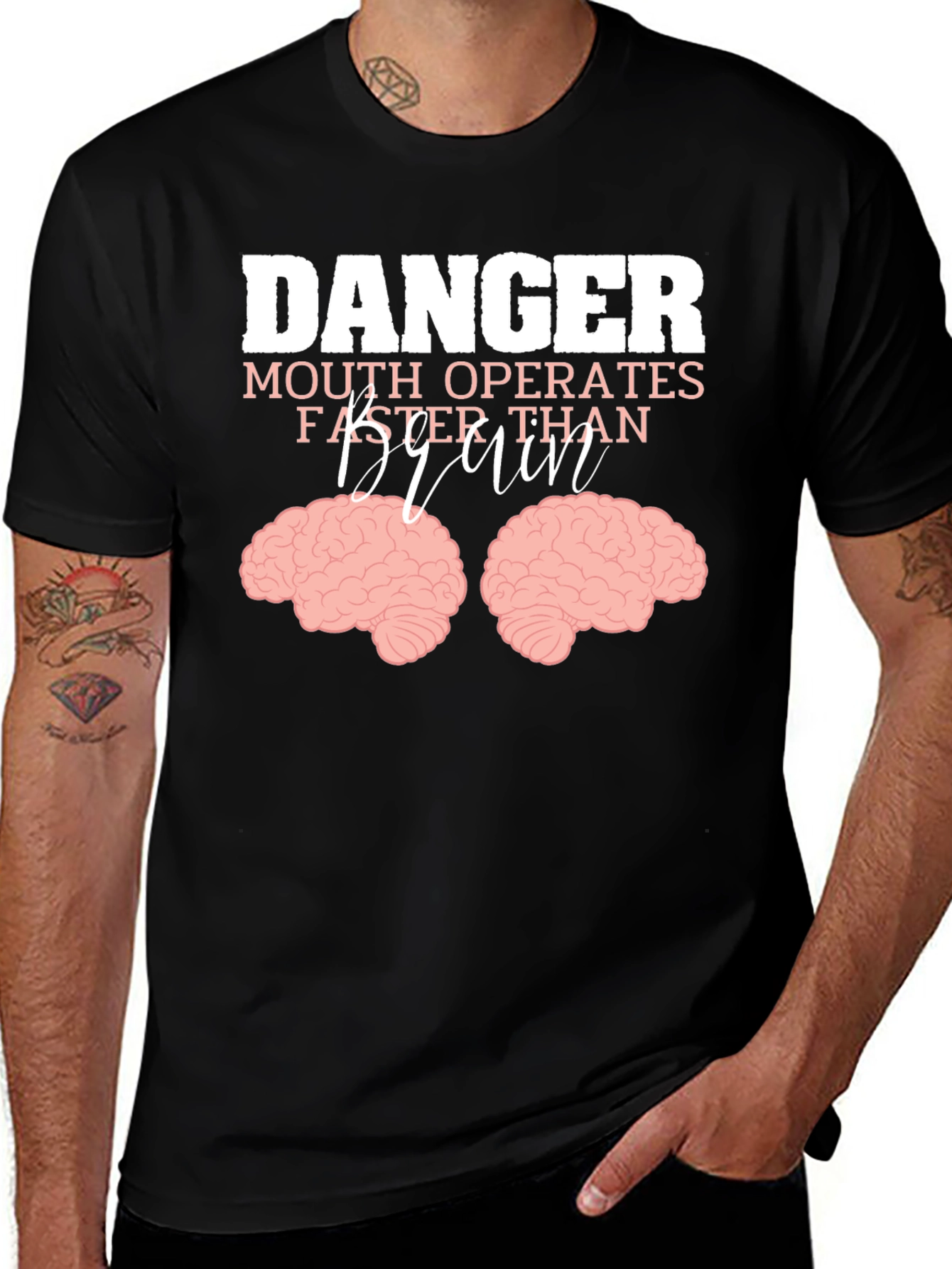 Variant 24 of Danger Mouth Operates Faster Than Brain T-Shirt