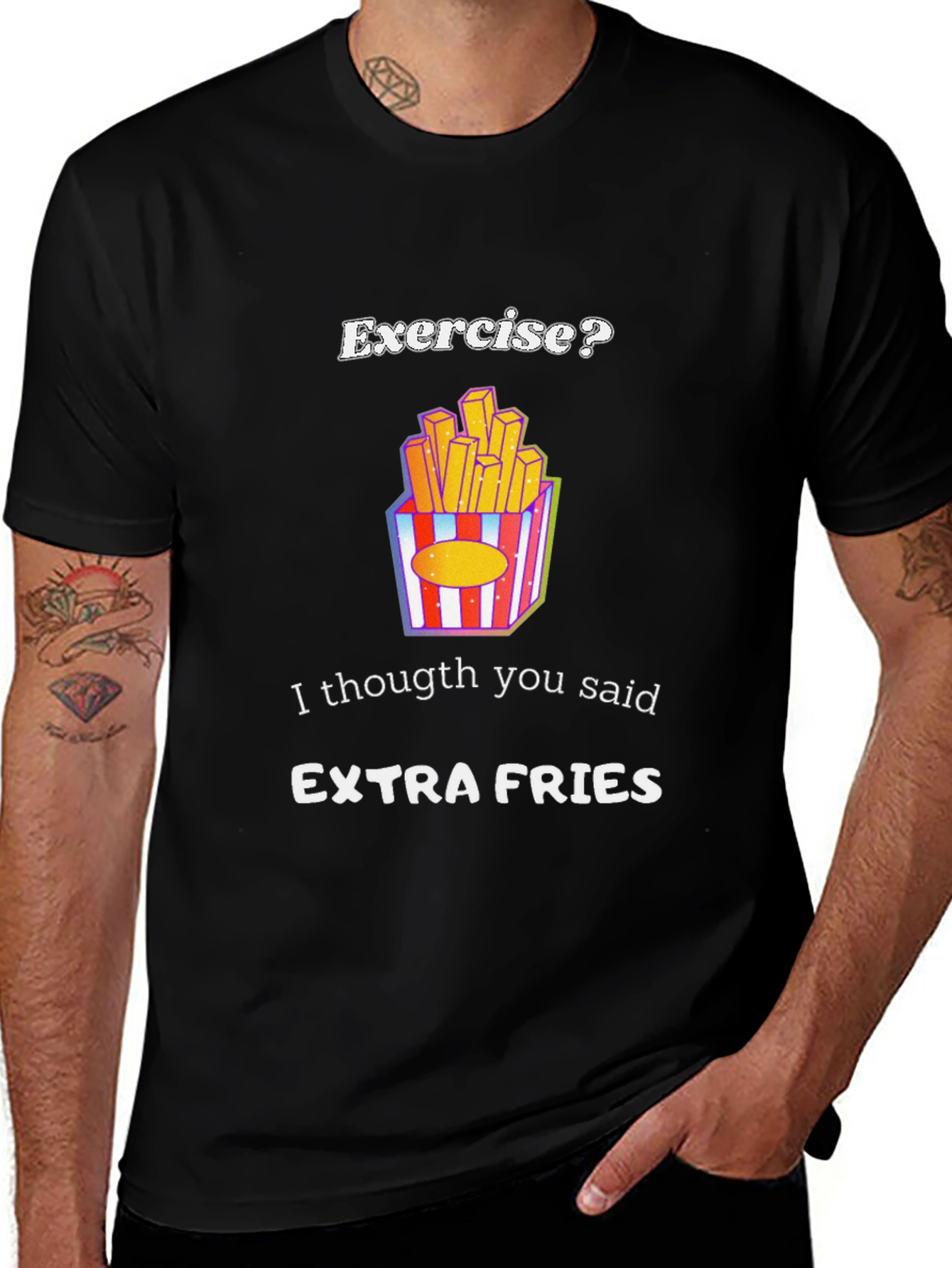 Variant 16 of Extra Fries Graphic Tee - Funny Foodie T-Shirt