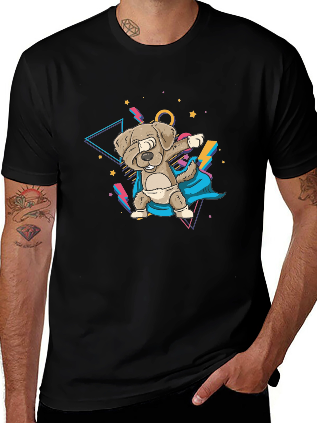 Dabbing Dog T-Shirt - Retro Style