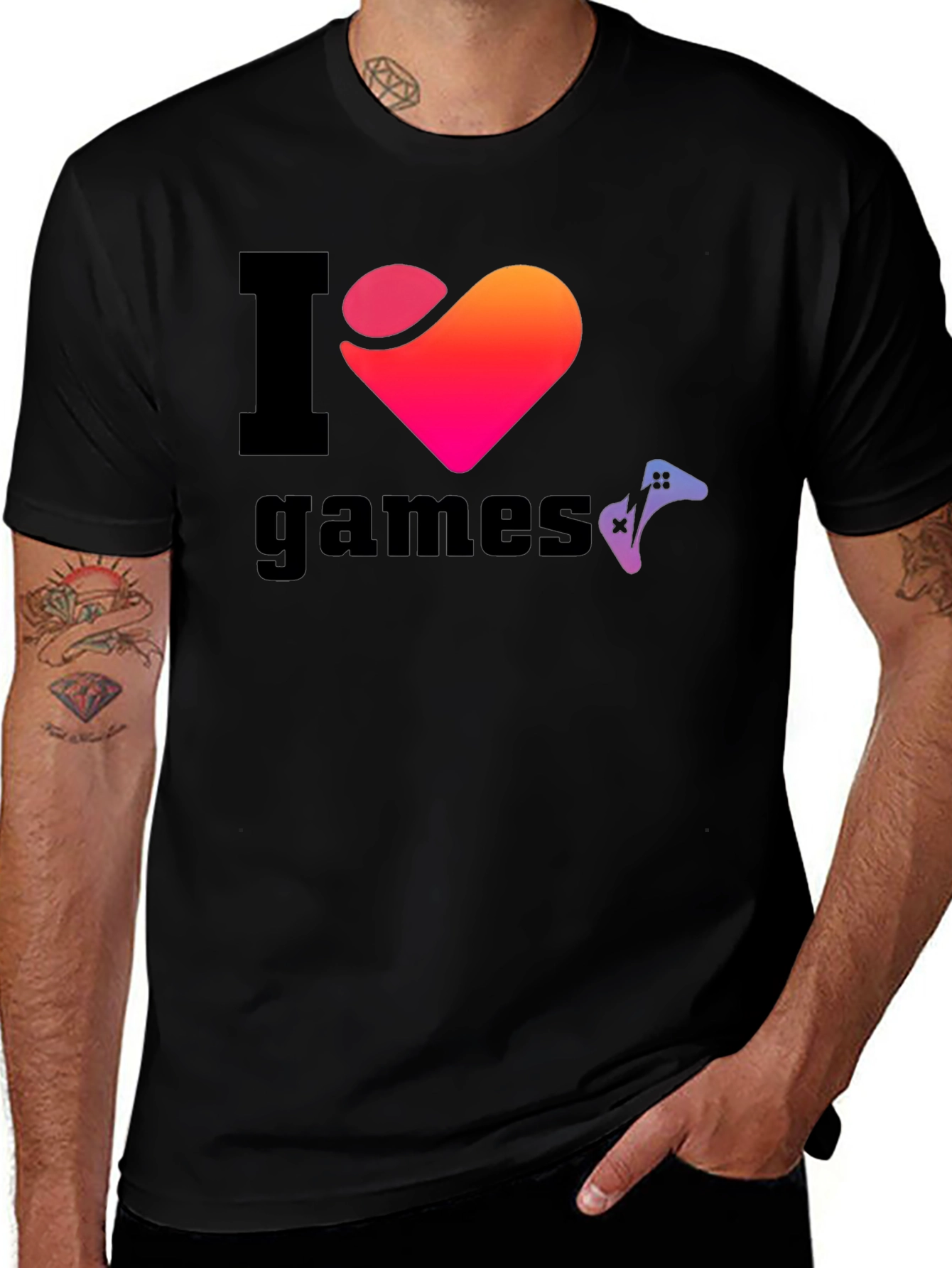 Variant 30 of I Heart Games Graphic Tee - Gamer T-Shirt