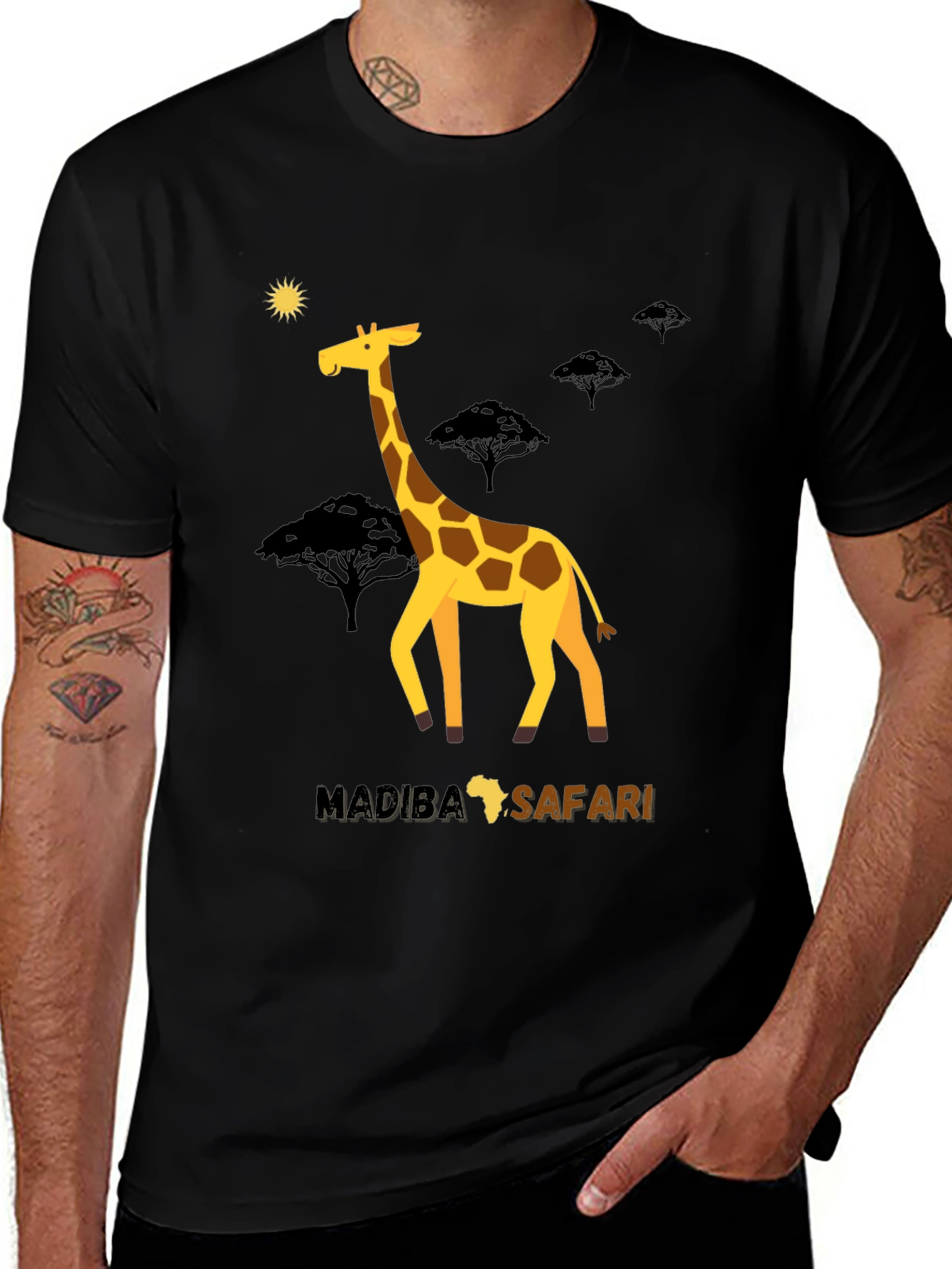 Variant 10 of Madiba Safari Giraffe Graphic T-Shirt