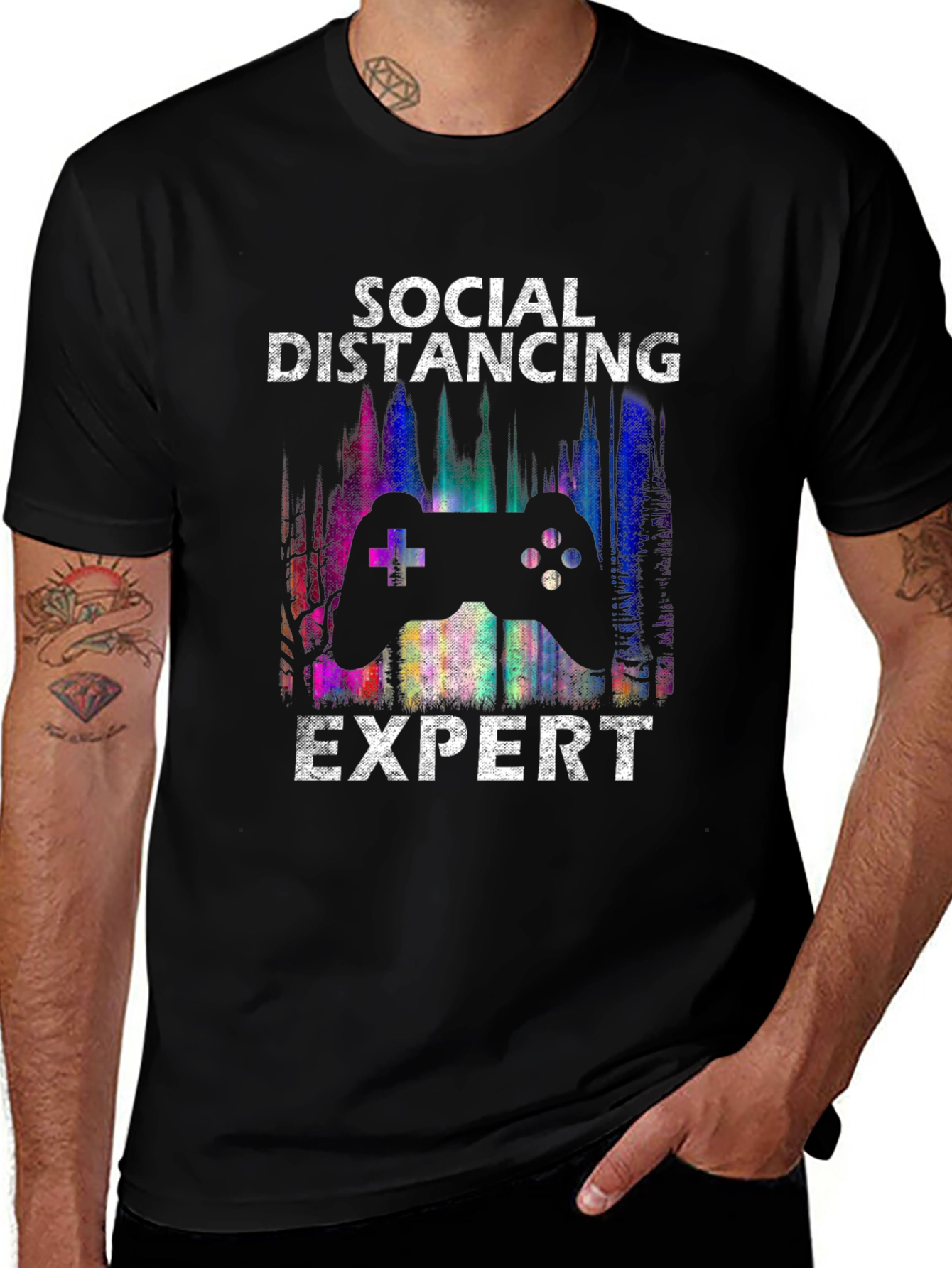 Variant 16 of Social Distancing Expert Gamer T-Shirt