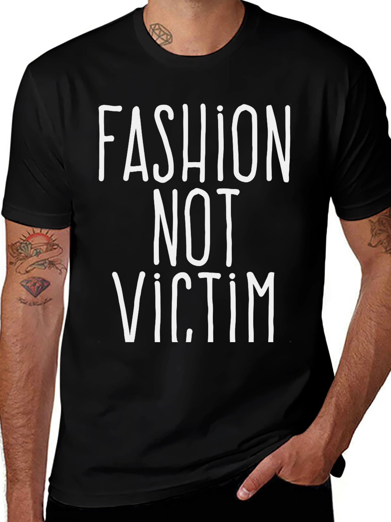 Variant 2 of Fashion Not Victim Graphic Tee