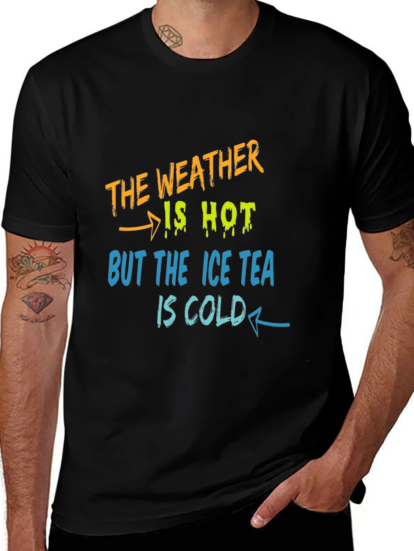 Variant 30 of Humorous Weather & Ice Tea Graphic T-Shirt