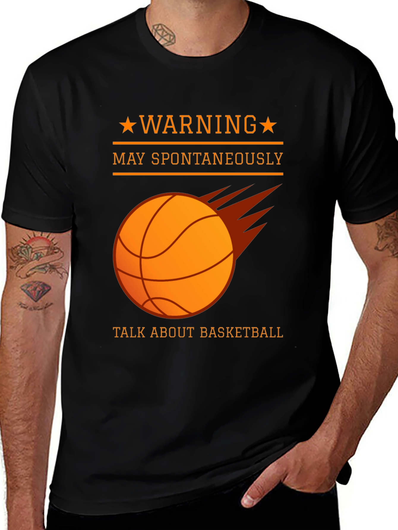 Variant 28 of Warning May Spontaneously Talk About Basketball T-Shirt