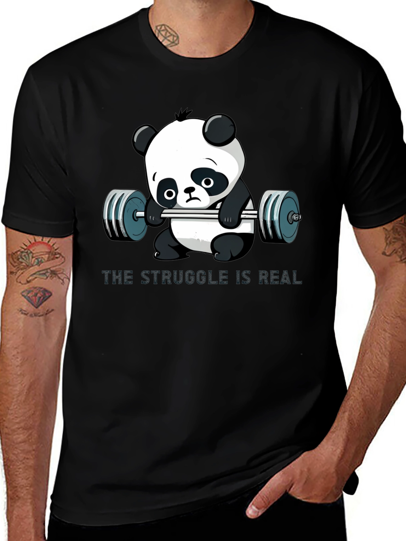 Variant 30 of Funny Panda Gym T-Shirt for Men