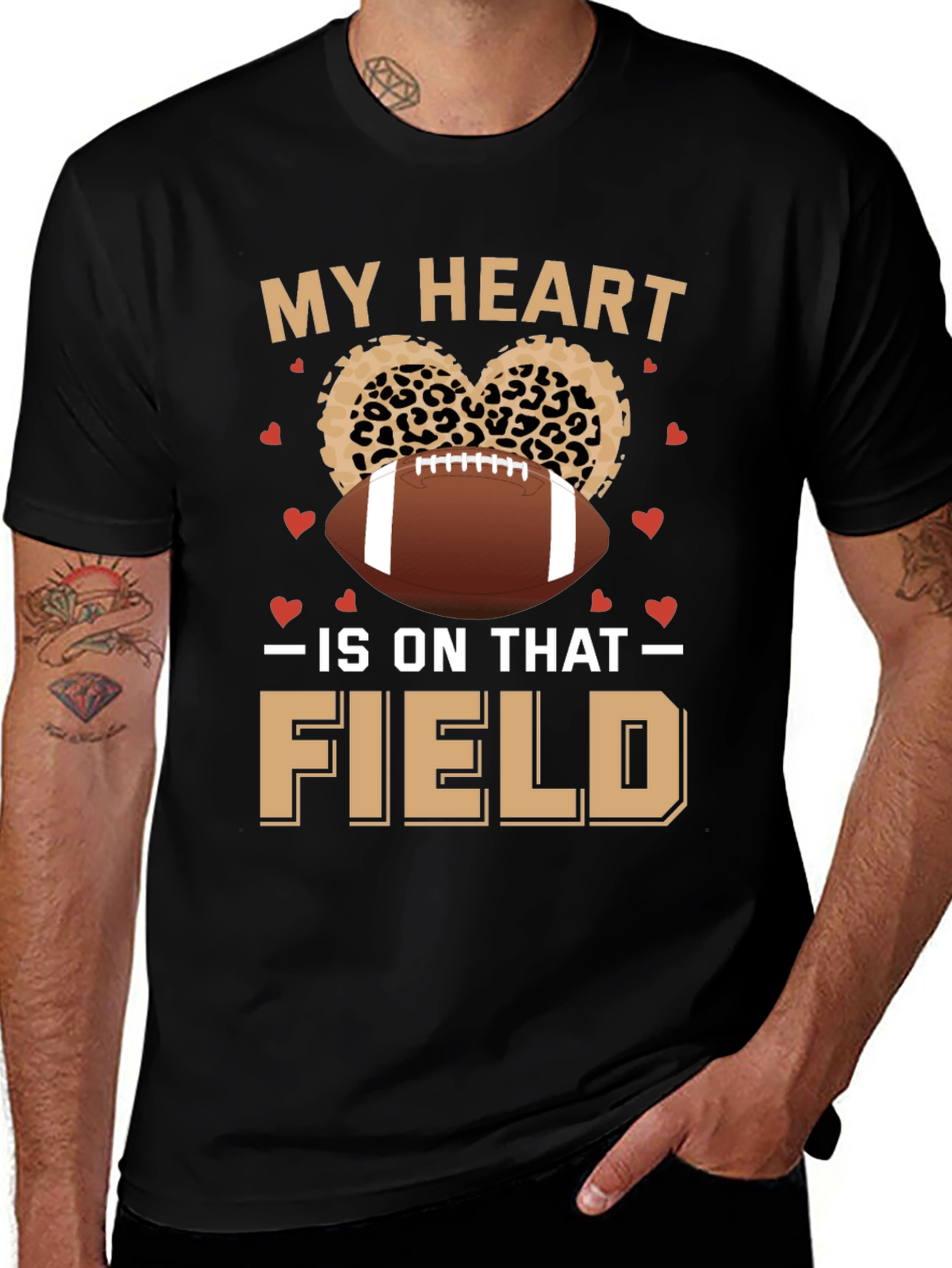 Variant 10 of My Heart is On That Field Football T-Shirt