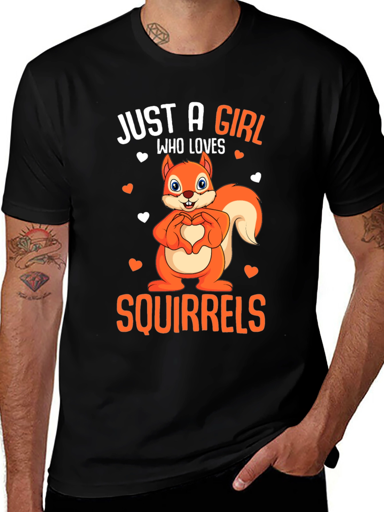 Variant 20 of Squirrel Lover T-Shirt - "Just A Girl Who Loves Squirrels"
