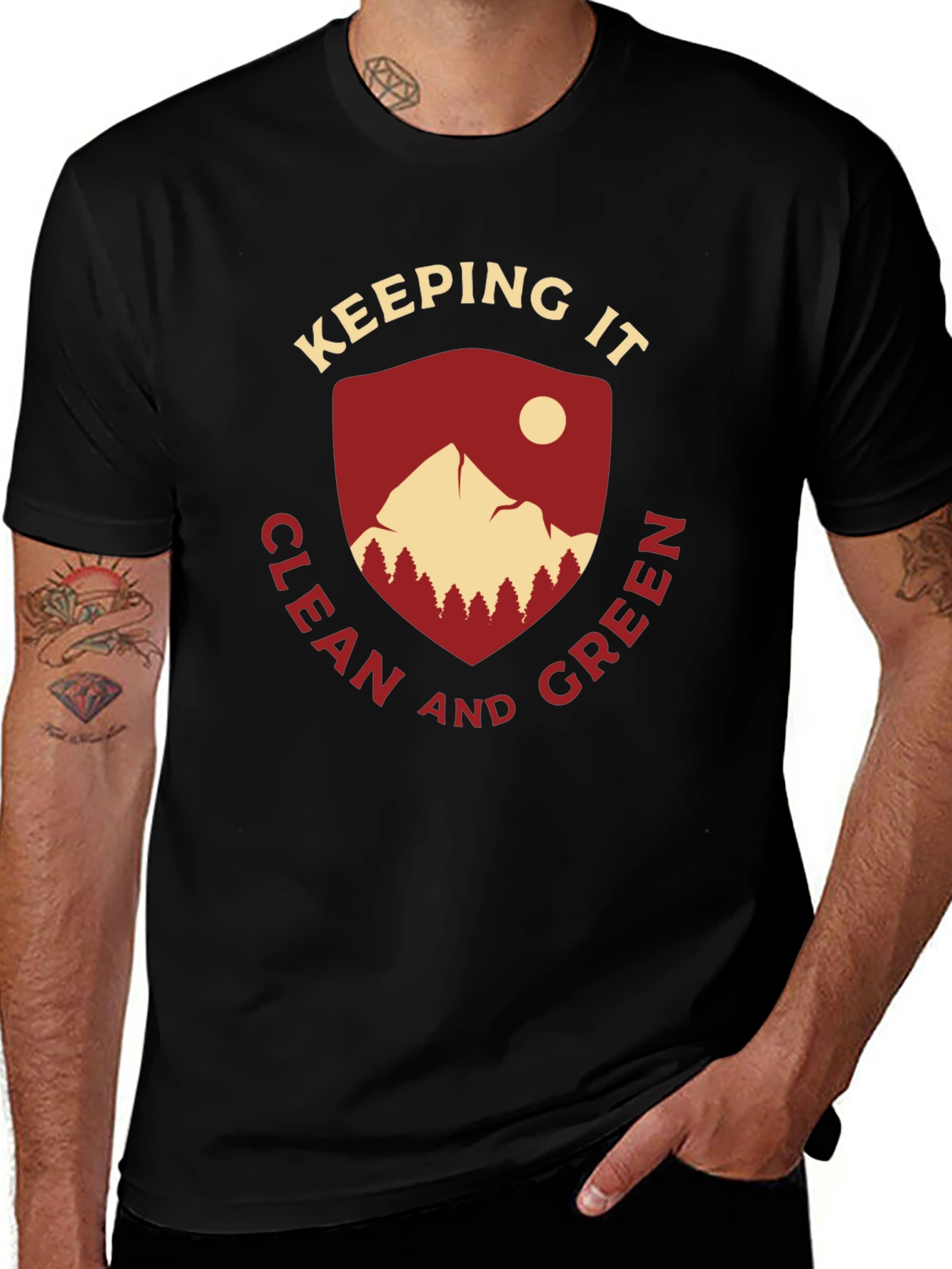 Keep It Clean & Green Graphic T-Shirt - Nature Design